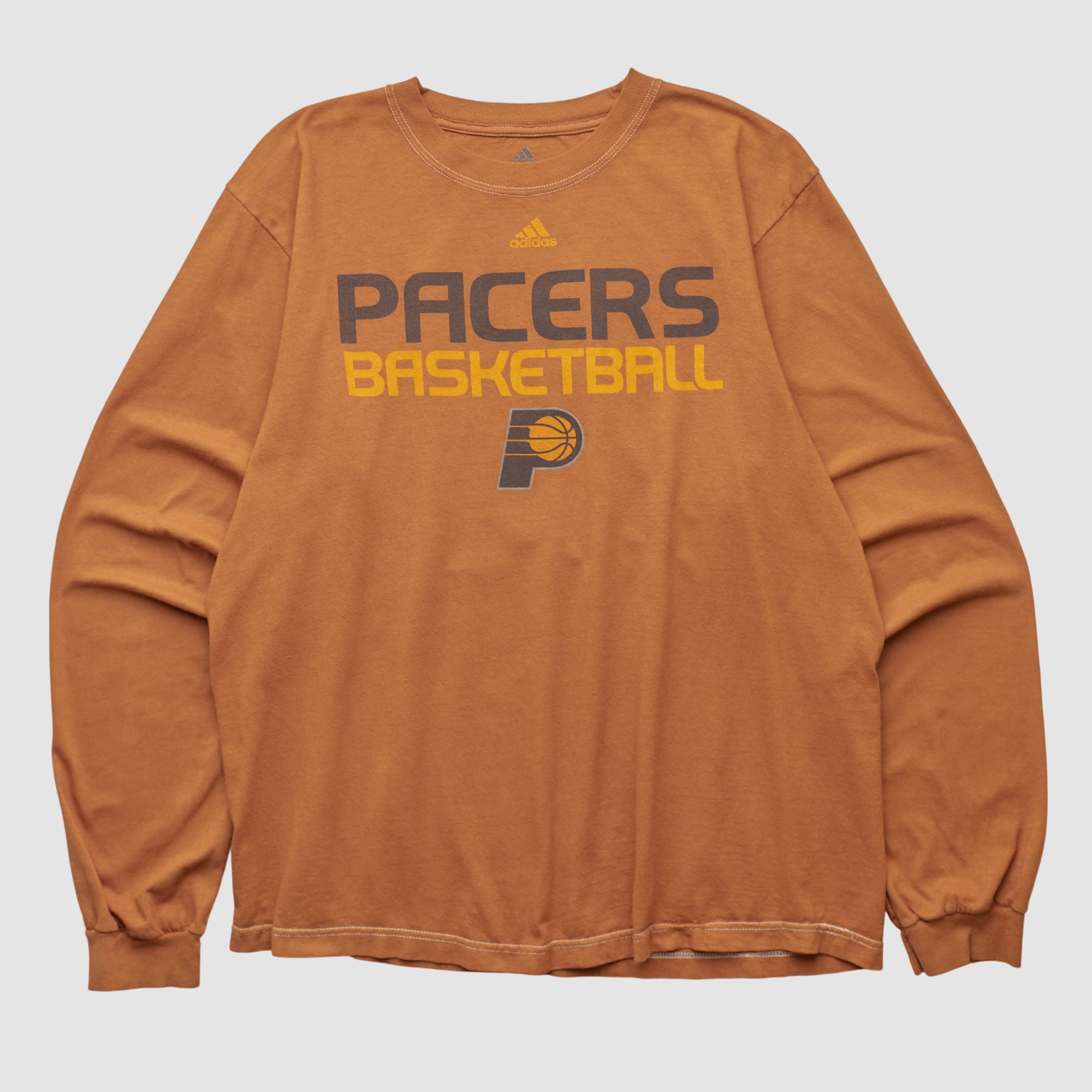 Indiana Pacers Adidas 2010s Long Sleeve T-shirt - Clay - M