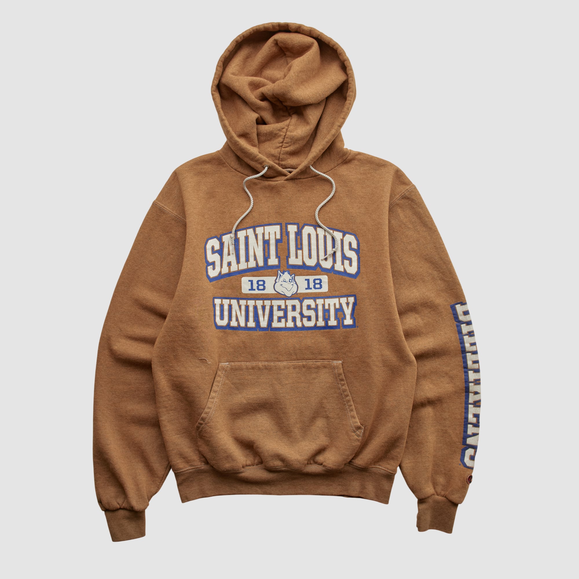 Saint Louis Billikens Champion 2000s Hooded Pullover Sweatshirt - Clay - XXS