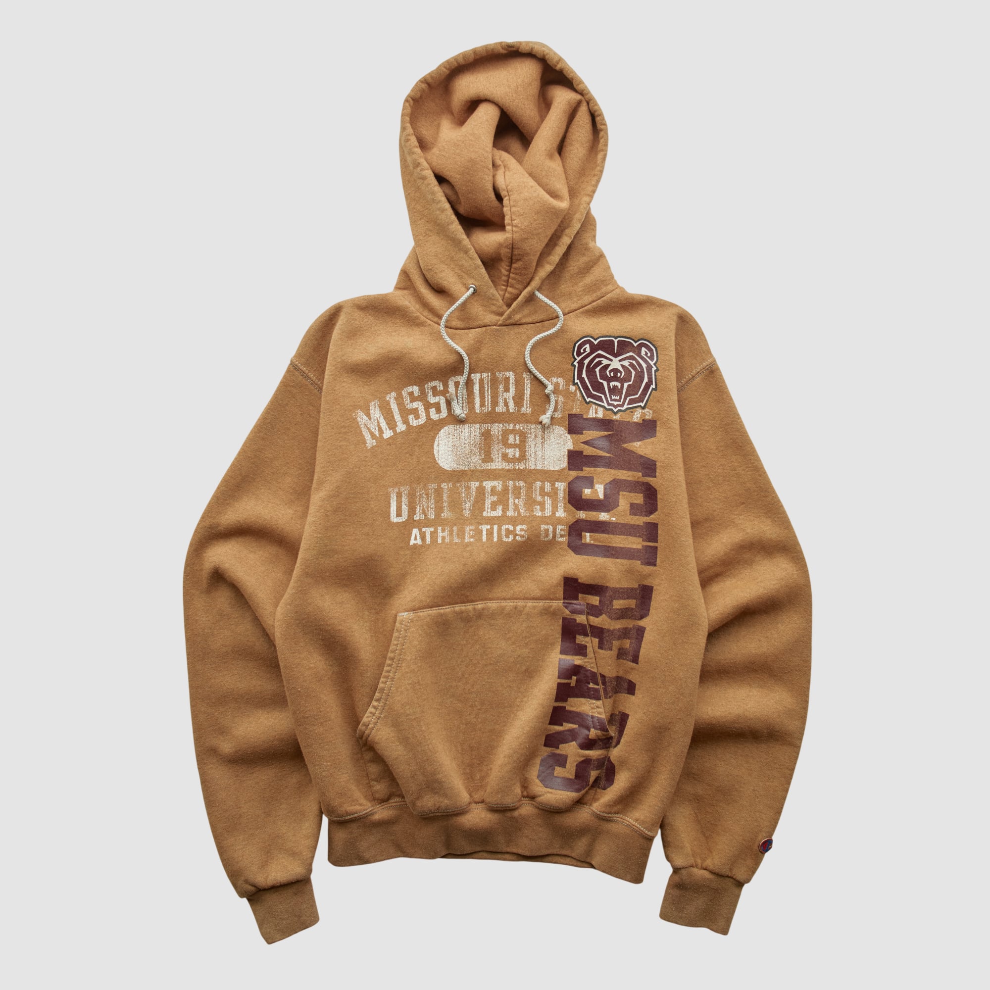 Missouri State University Bears Champion 2010s Hooded Pullover Sweatshirt - Clay - XS