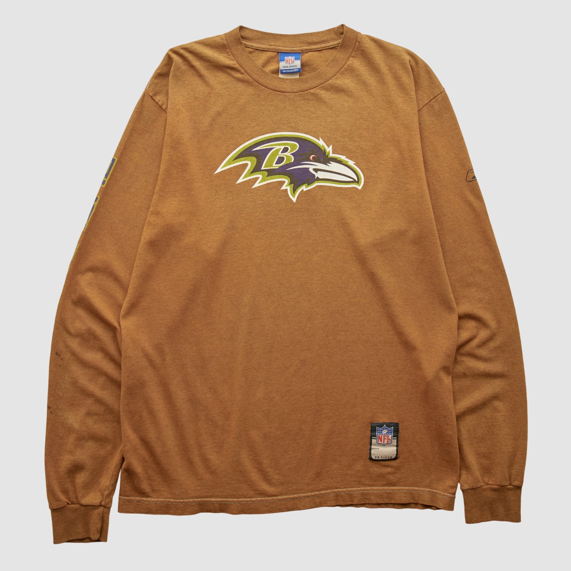 Baltimore Ravens Reebok 2000s Long Sleeve T-shirt - Clay - M