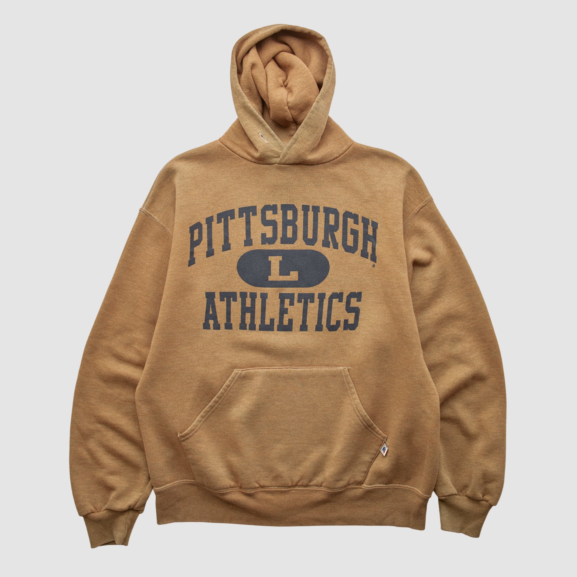 Pitt Panthers Russell 2000s Hooded Pullover Sweatshirt - Clay - M