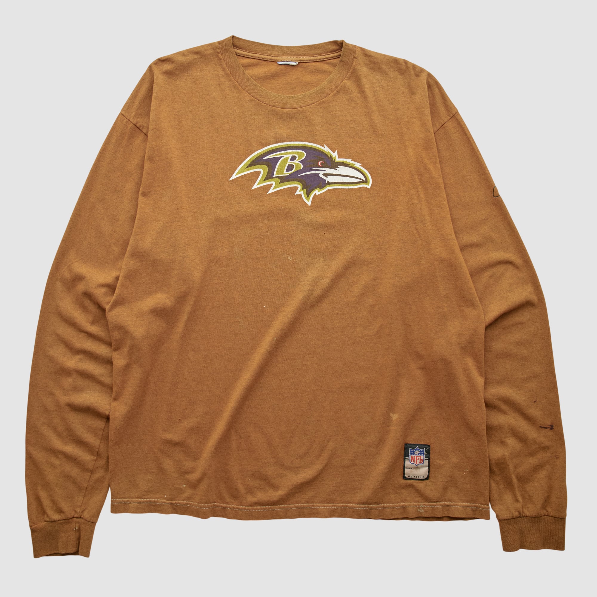 Baltimore Ravens 2000s Long Sleeve T-shirt - Clay - 2XL