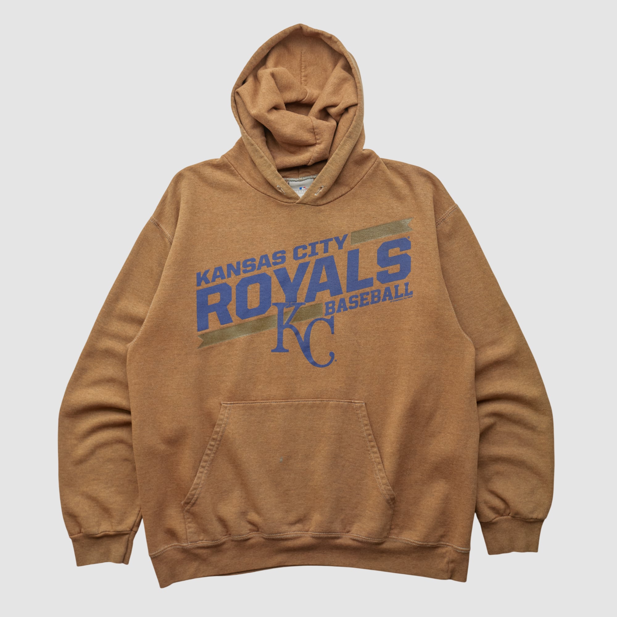 Kansas City Royals Genuine Merchandise 2000s Hooded Pullover Sweatshirt - Clay - M