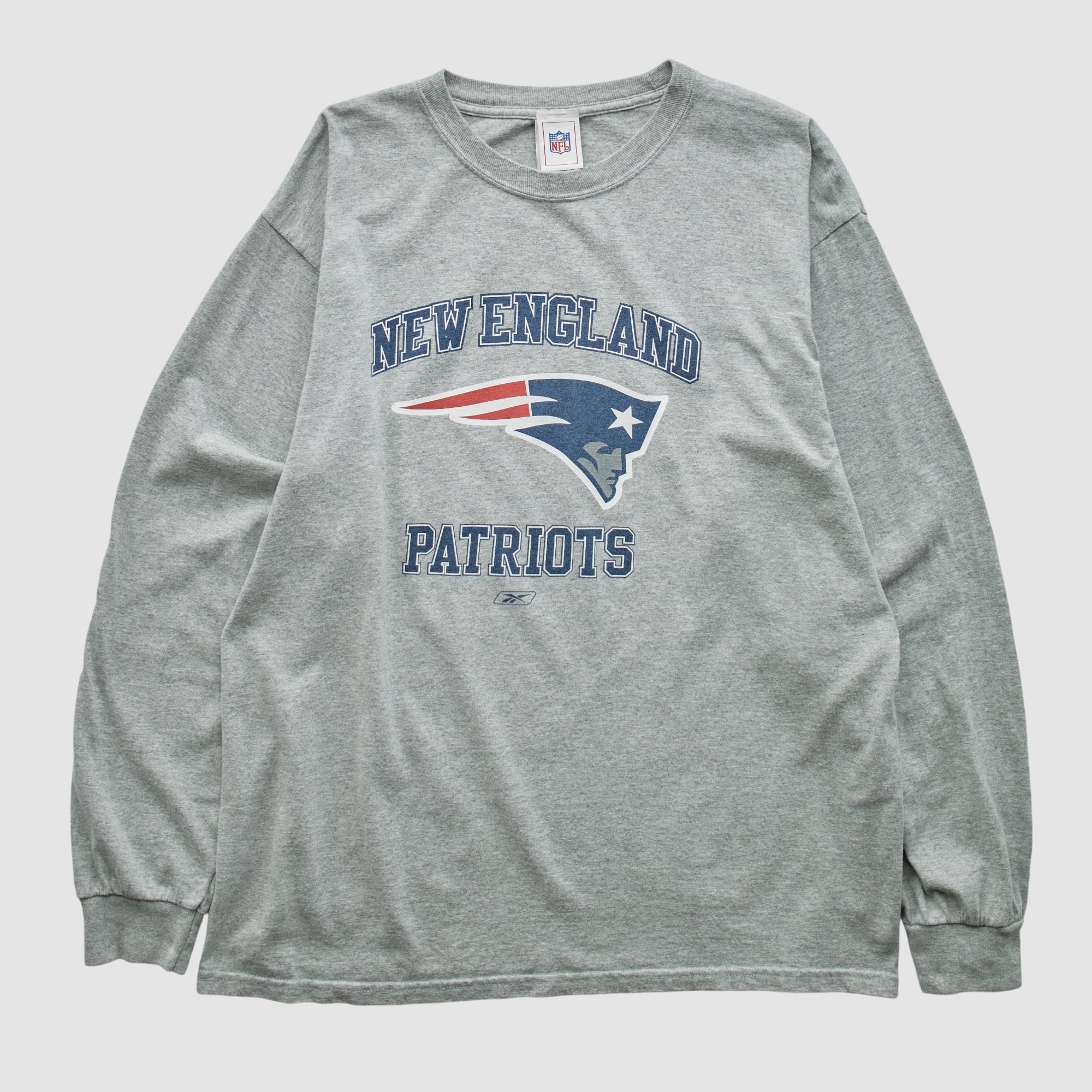 New England Patriots NFL 2000s Long Sleeve T-shirt - Heather Gray - M