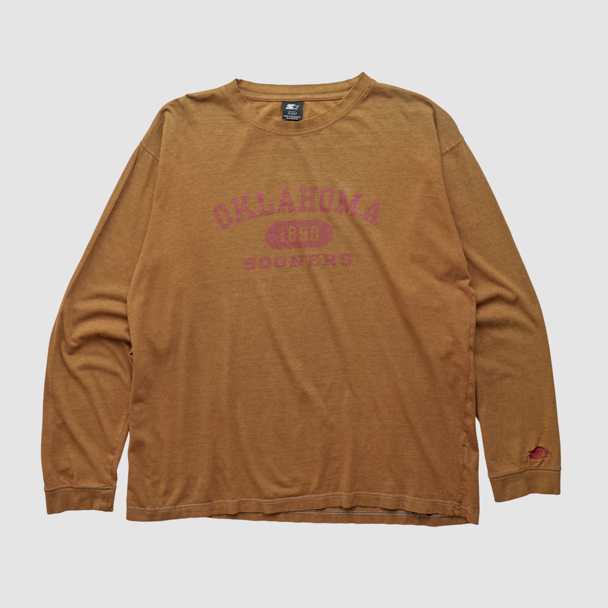 Oklahoma Sooners Starter 2000s Long Sleeve T-shirt - Clay - L