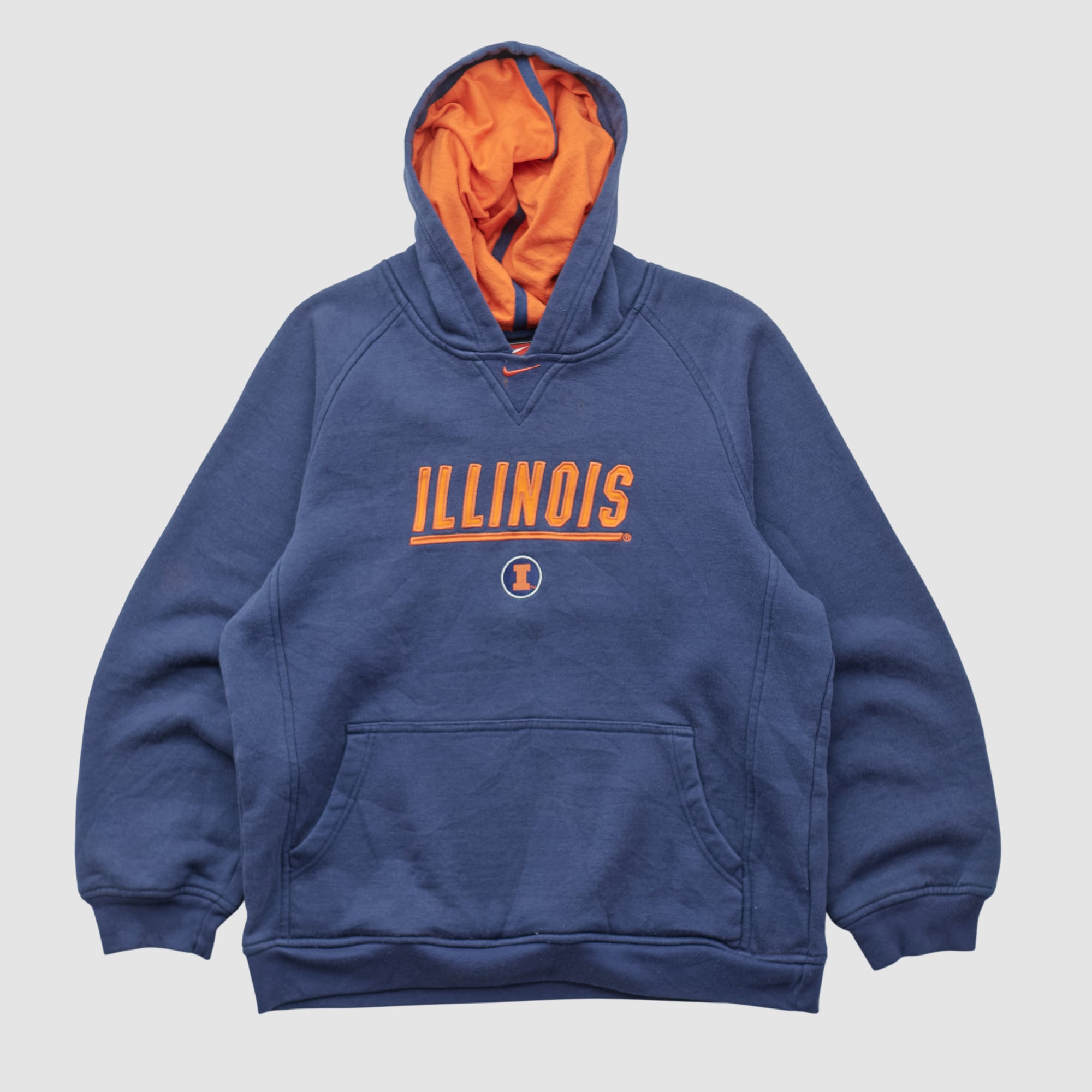Illinois Fighting Illini Nike 90s Hooded Pullover Sweatshirt - Navy - XS