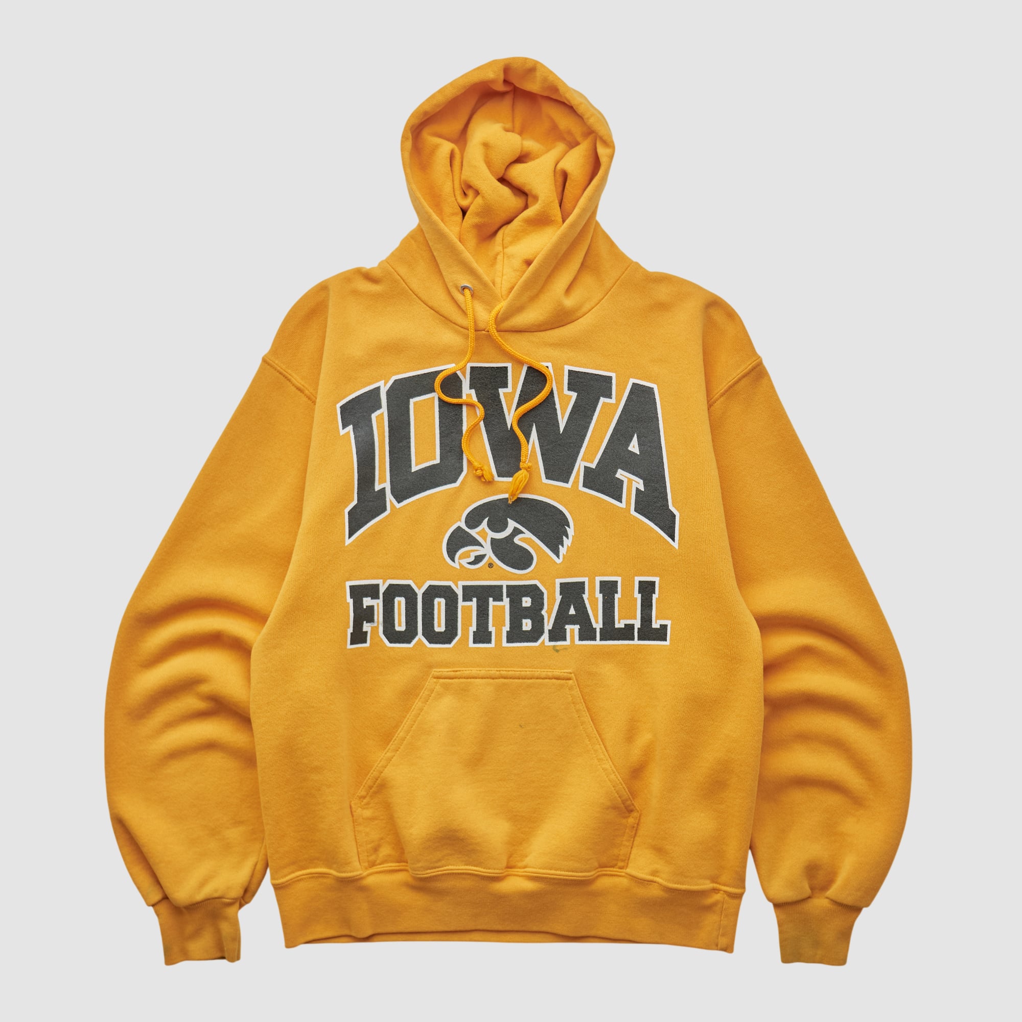 Iowa Hawkeyes Augusta 2000s Hooded Pullover Sweatshirt - Yellow - XS