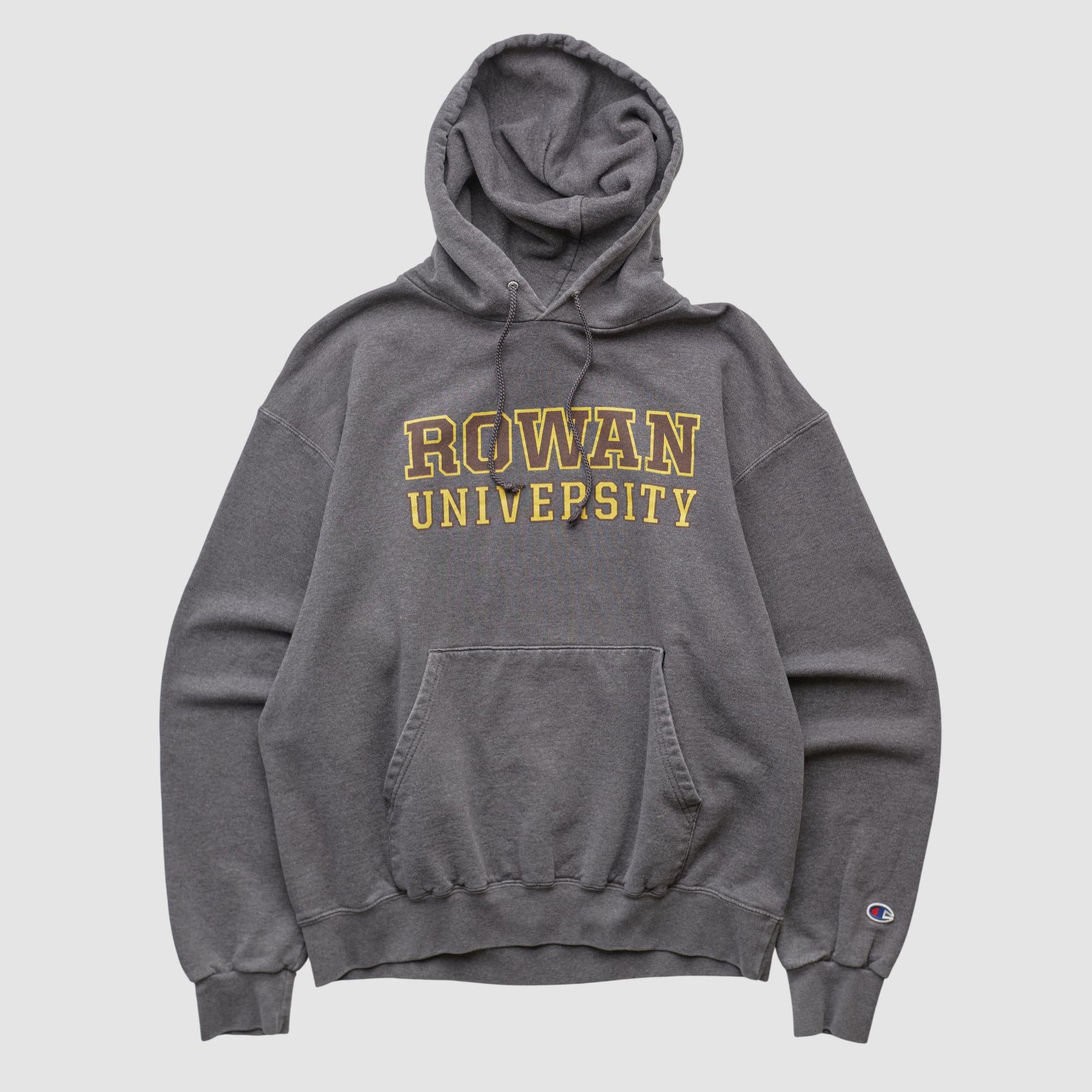Rowan Profs Champion 2000s Hooded Pullover Sweatshirt - Gray - M
