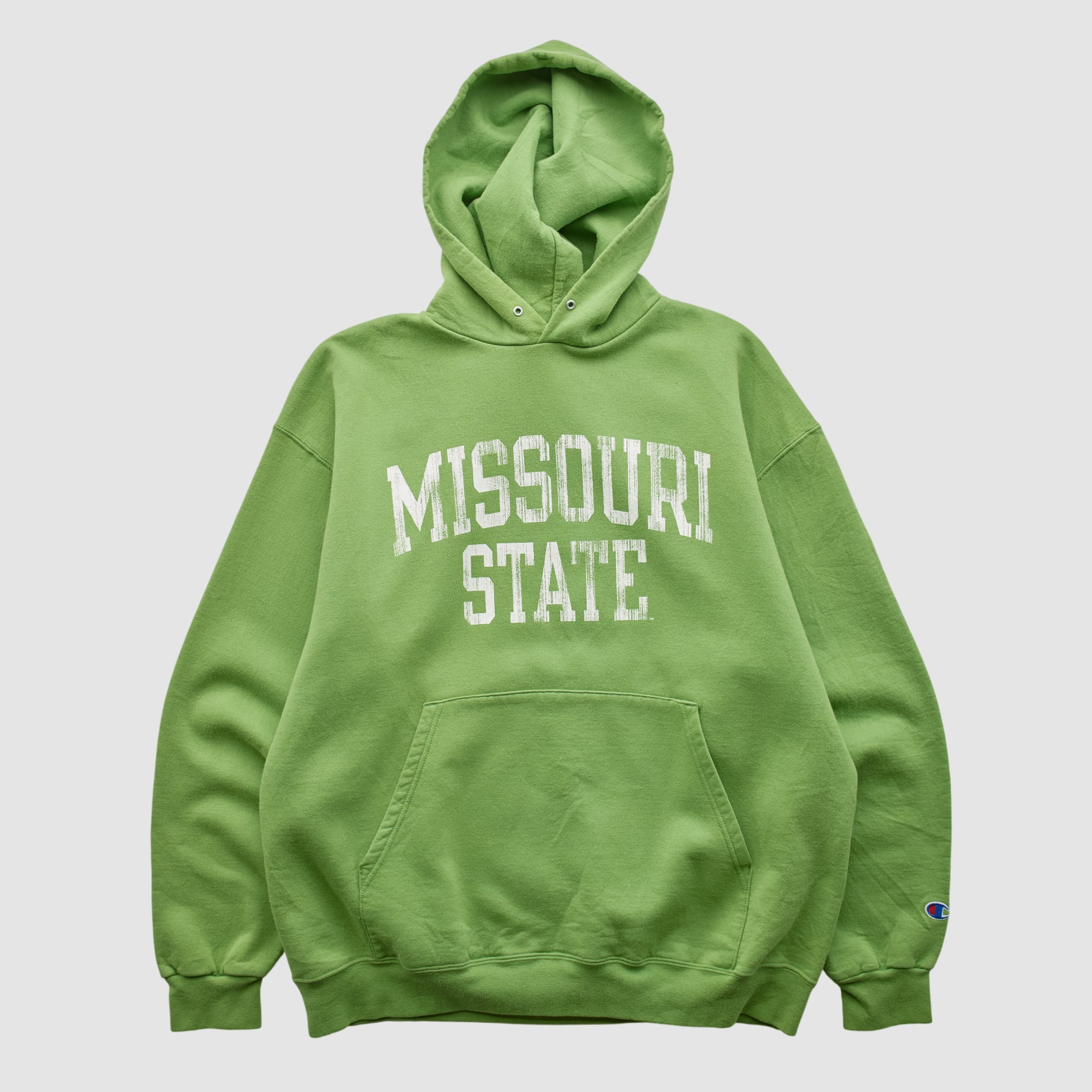 Missouri State University Bears Champion 2010s Hooded Pullover Sweatshirt - Green - L