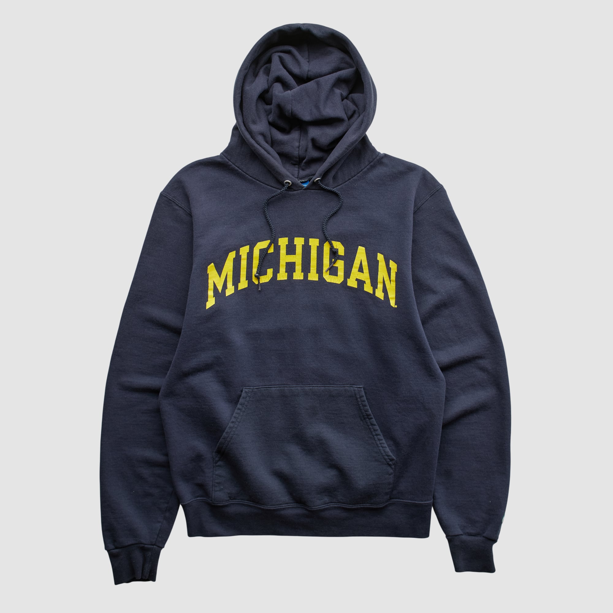 Michigan Wolverines Champion 2000s Hooded Pullover Sweatshirt - Navy - XS