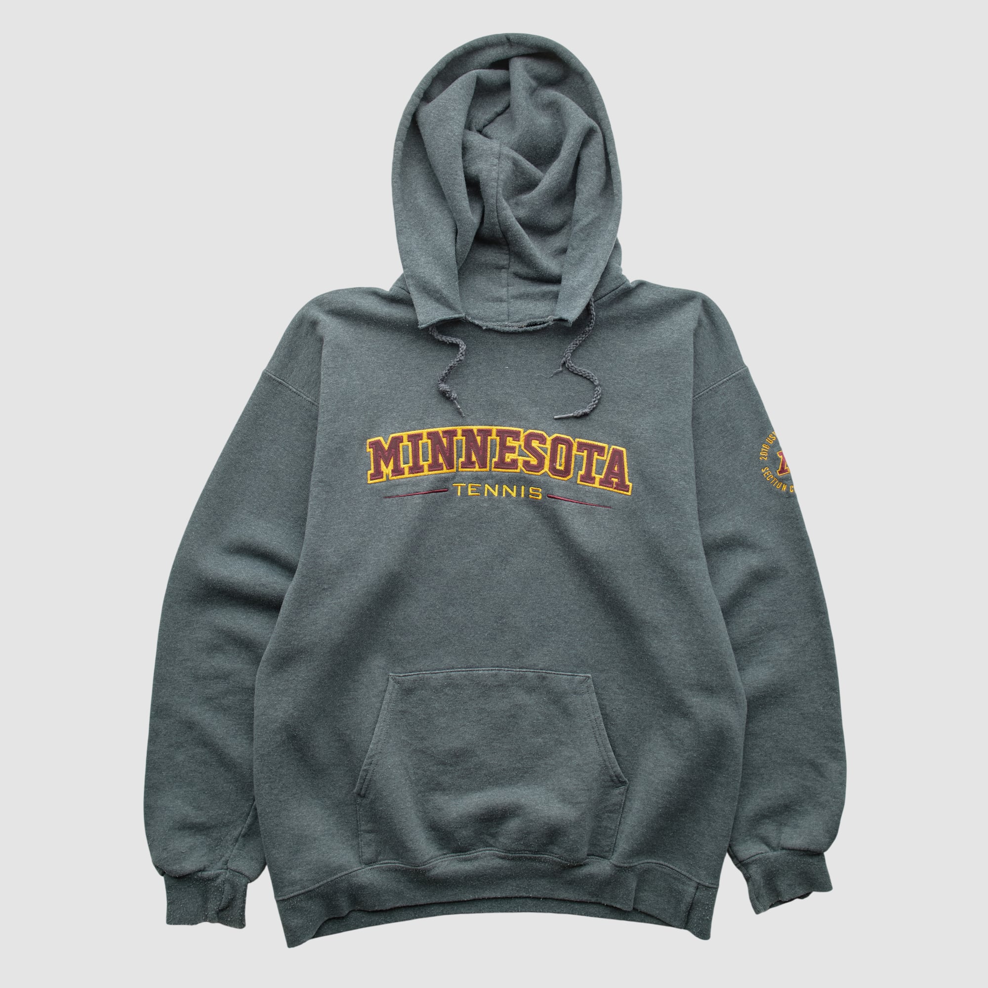 Minnesota Golden Gophers Hanes 2000s Hooded Pullover Sweatshirt - Dark Heather Gray - XS
