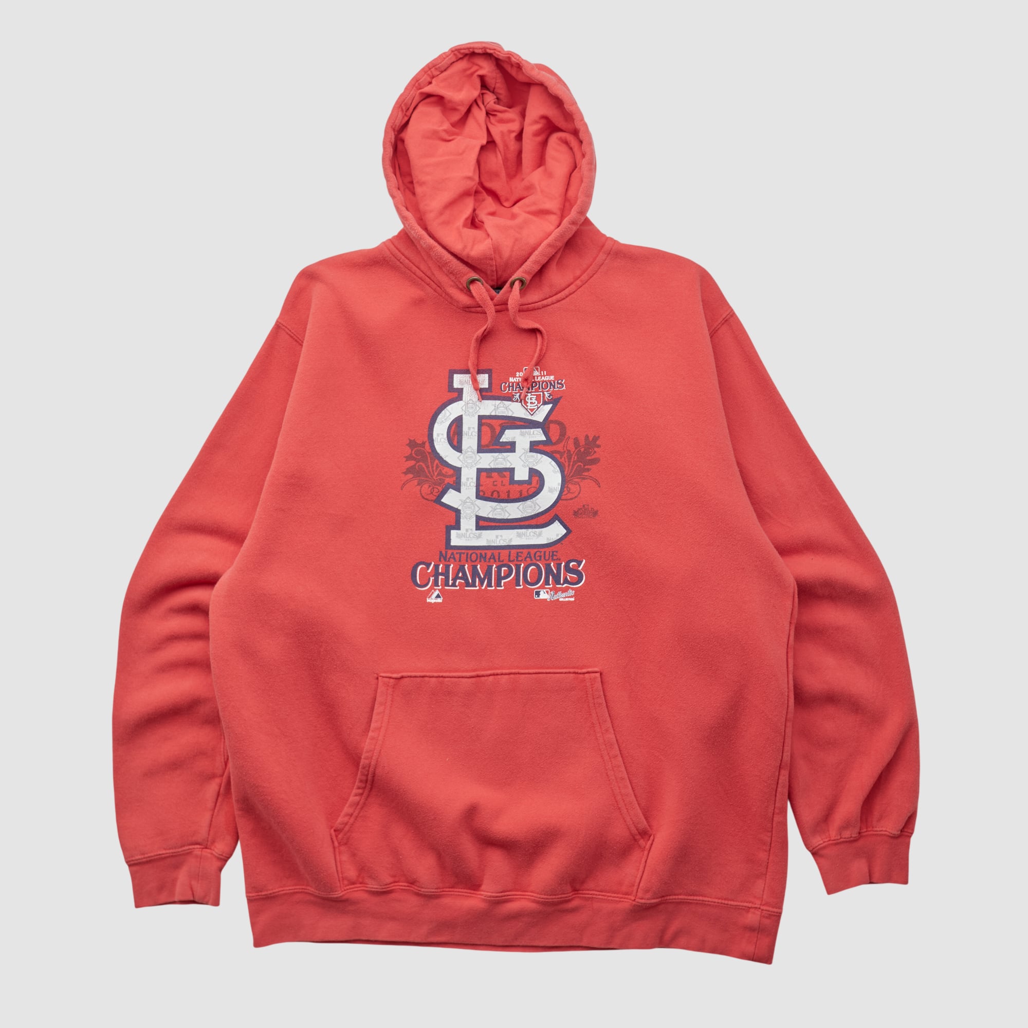 St. Louis Cardinals Majestic 2011 Hooded Pullover Sweatshirt - Red - M