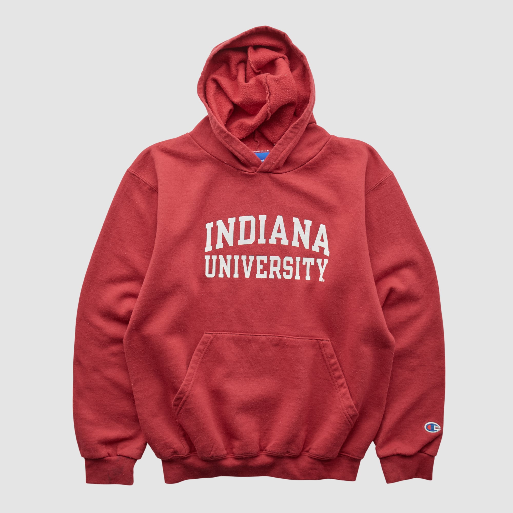 Indiana Hoosiers Champion 2000s Hooded Pullover Sweatshirt - Red - XXS