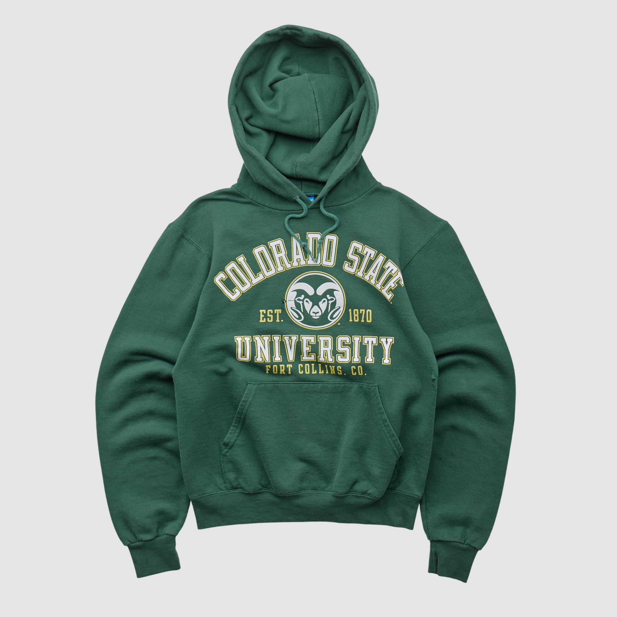 Colorado State Rams Champion 2000s Hooded Pullover Sweatshirt - Green - XXS