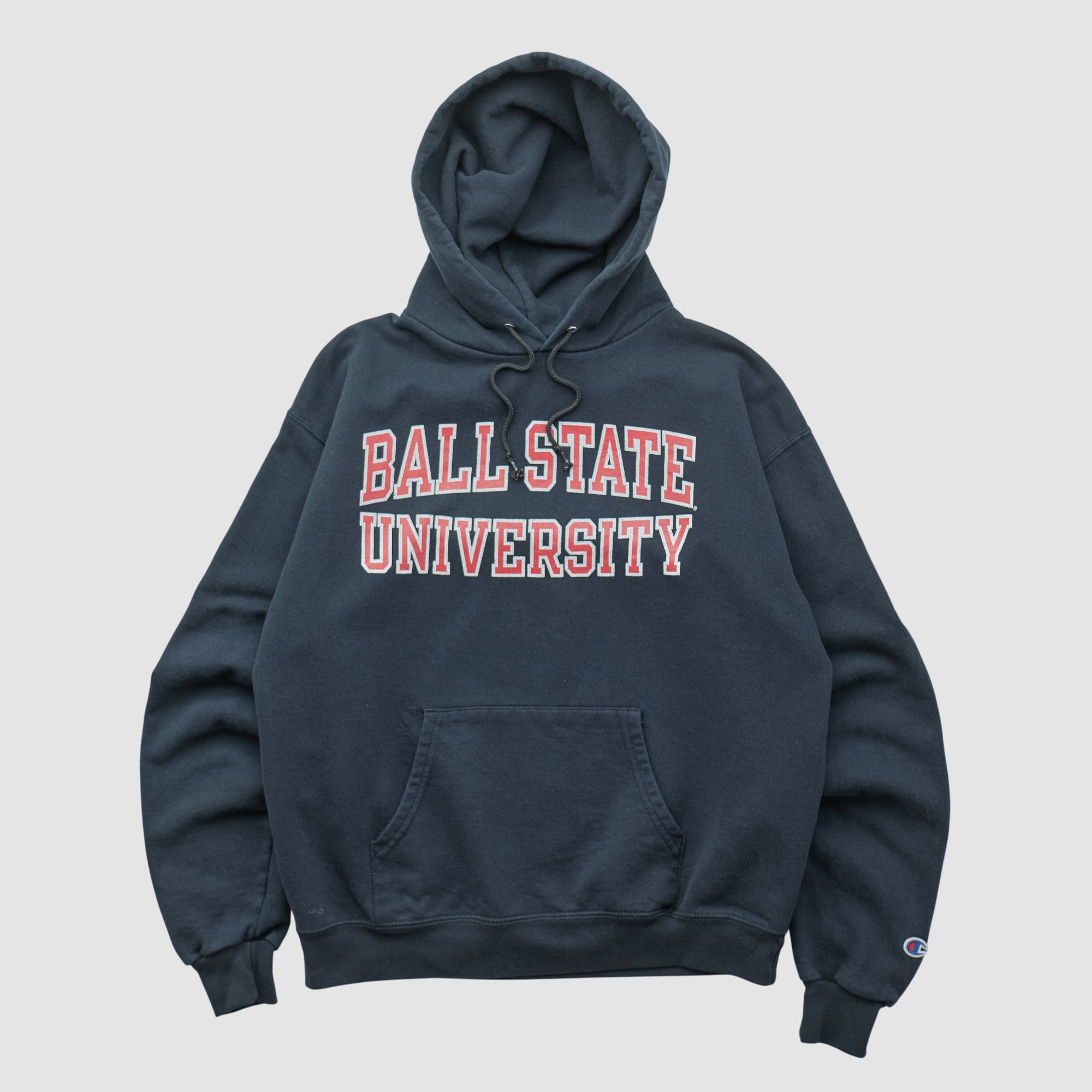 Ball State Cardinals Champion 2000s Hooded Pullover Sweatshirt - Black - XS