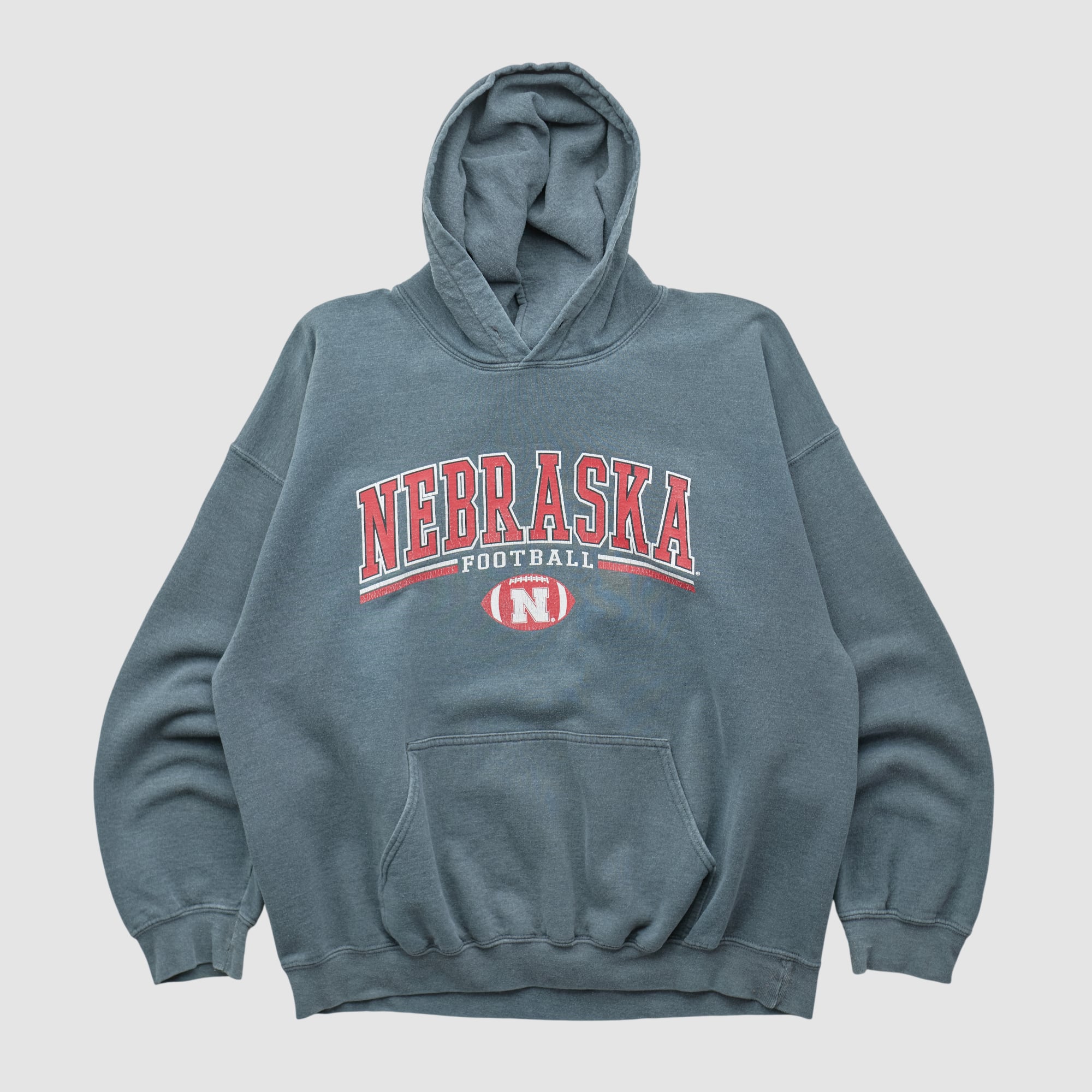 Nebraska Huskers Gildan 2000s Hooded Pullover Sweatshirt - Dark Heather Gray - L