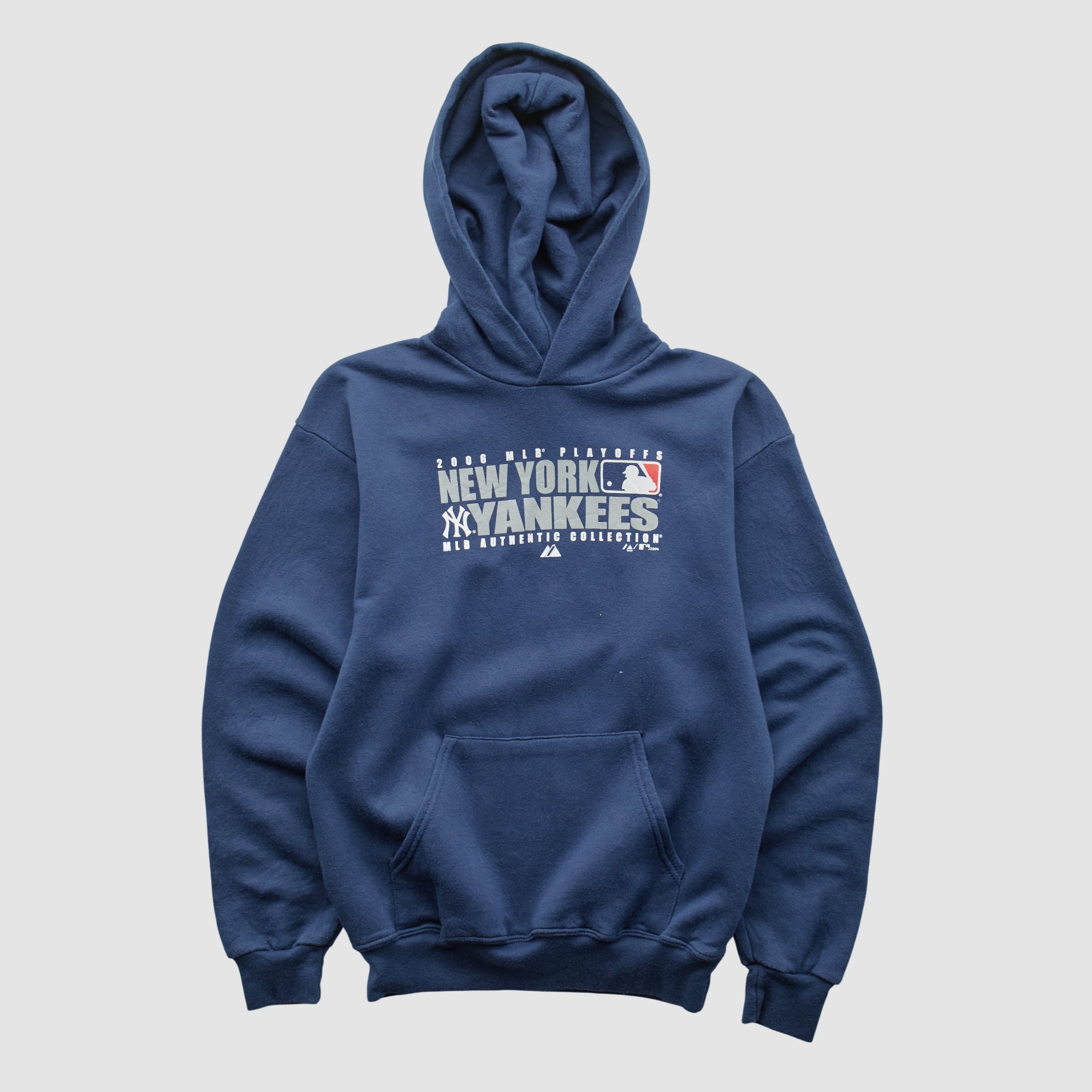 New York Yankees Majestic 2006 Hooded Pullover Sweatshirt - Navy - Yth L