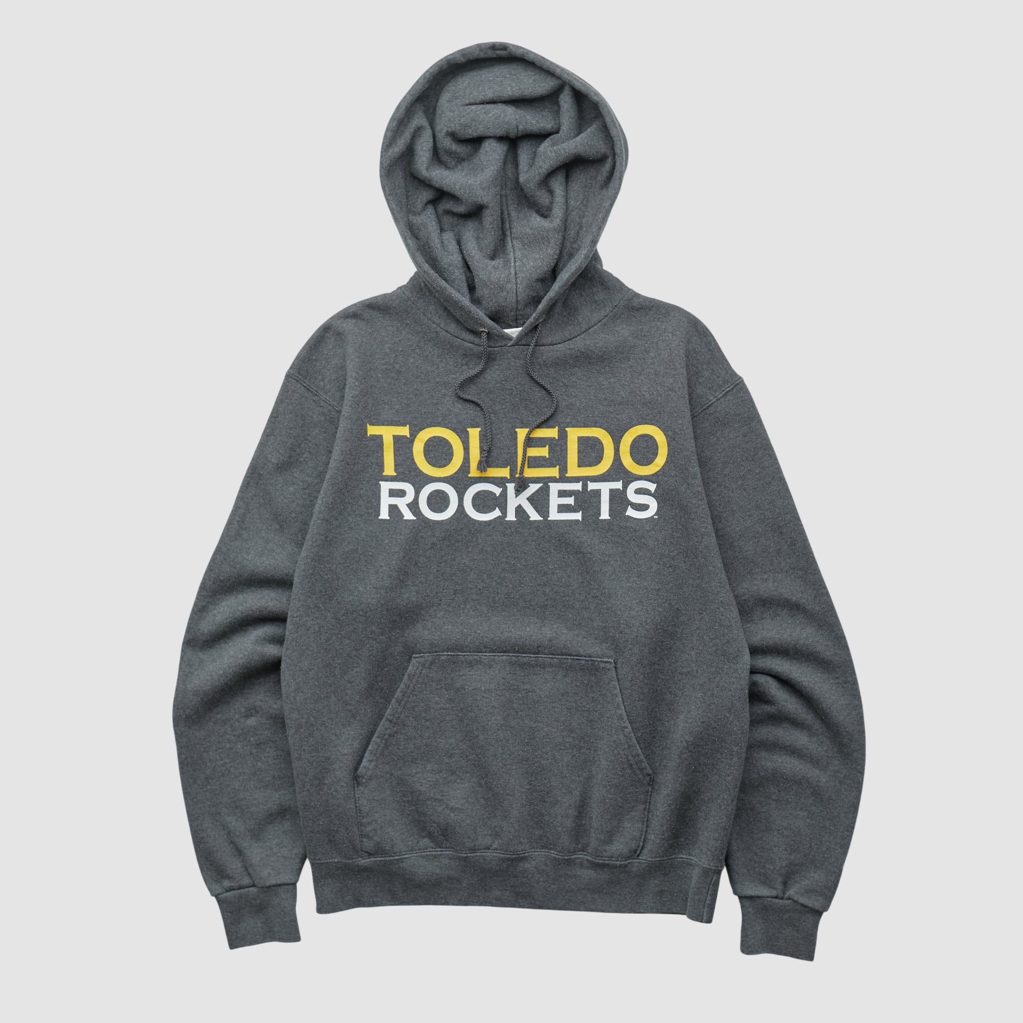 Toledo Rockets Champion 2010s Hooded Pullover Sweatshirt - Dark Heather Gray - XS
