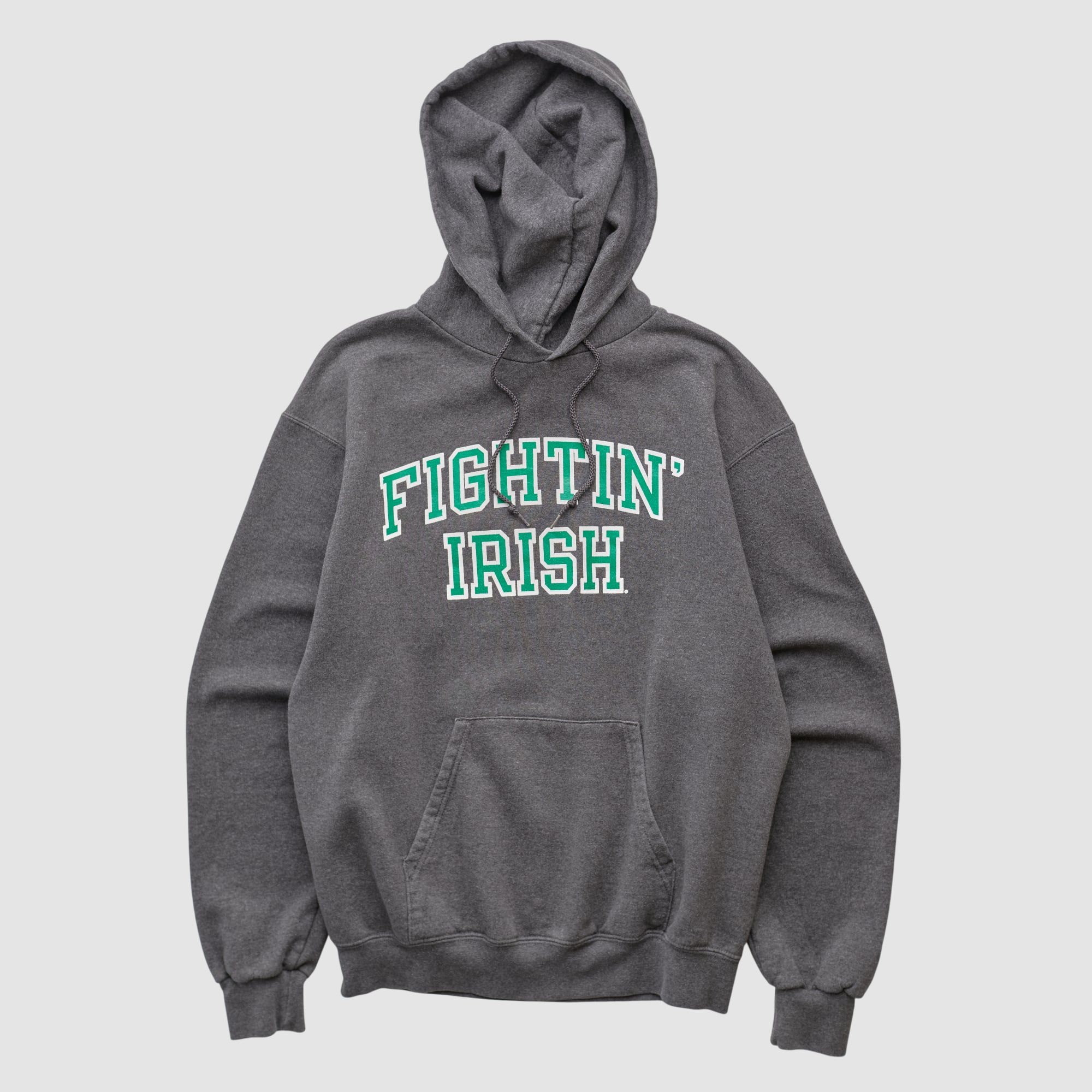 Notre Dame Fighting Irish Champion 2000s Hooded Pullover Sweatshirt - Dark Heather Gray - XS