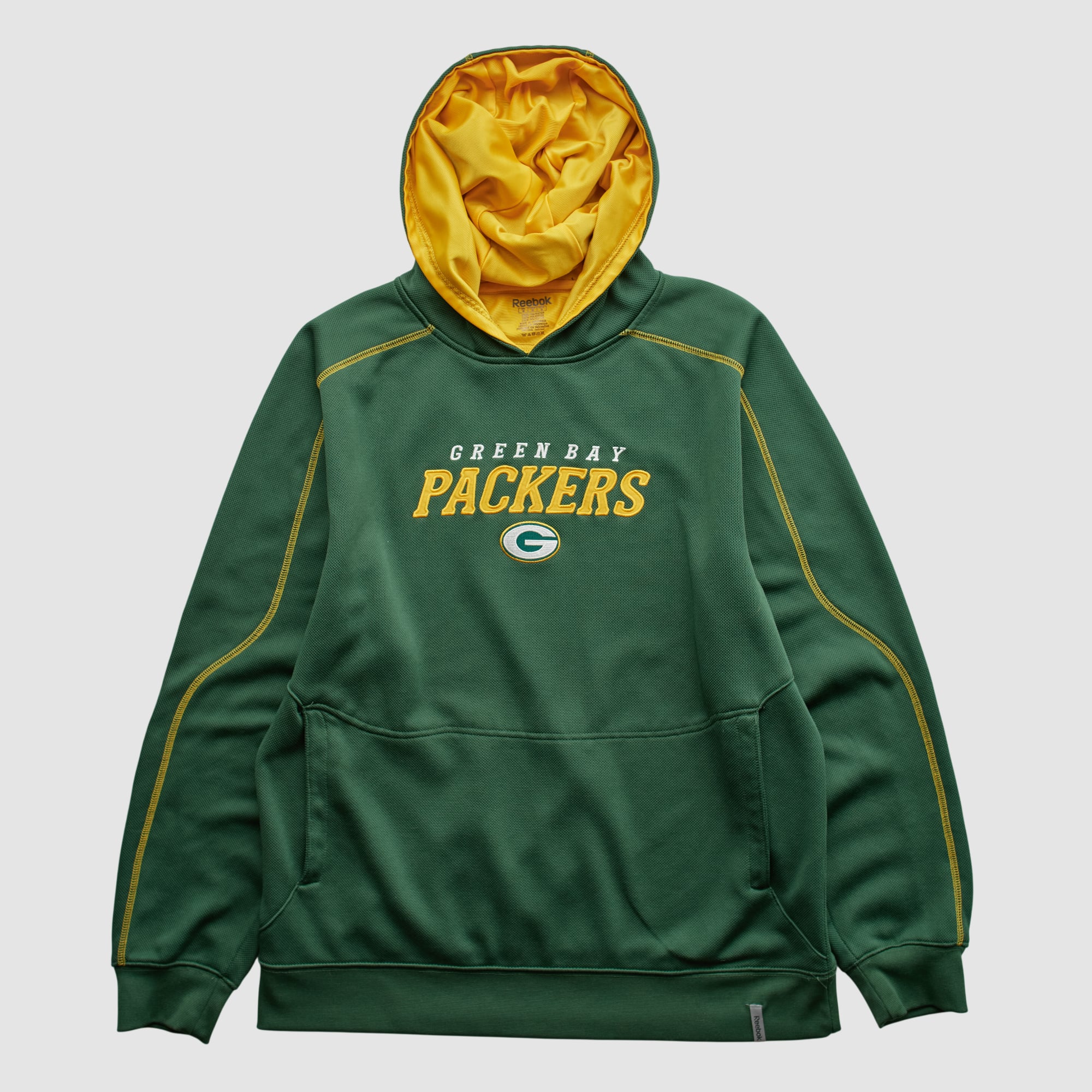 Green Bay Packers Reebok 2010s Hooded Pullover Sweatshirt - Green - S