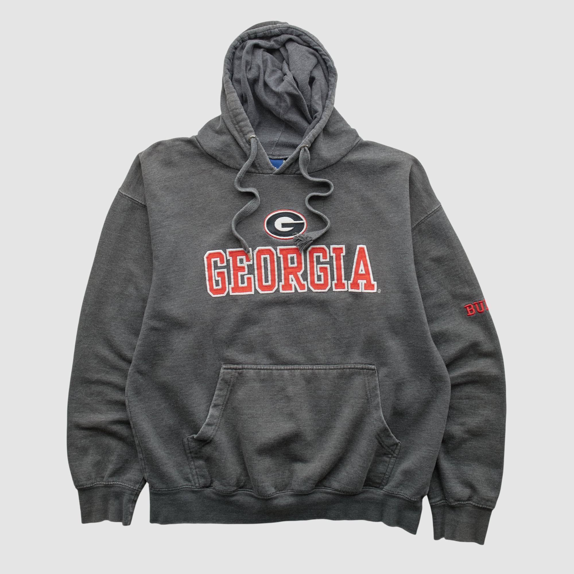 Georgia Bulldogs OVB 2010s Hooded Pullover Sweatshirt - Dark Heather Gray - XS