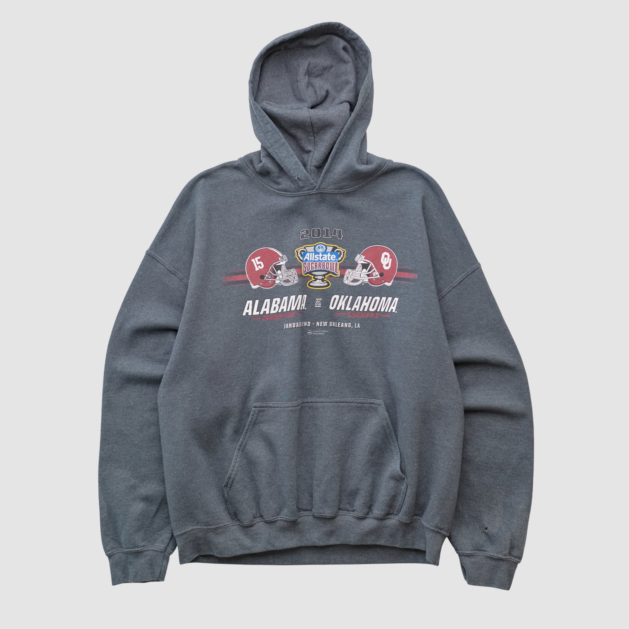 Sugar Bowl Gildan 2014 Hooded Pullover Sweatshirt - Dark Heather Gray - L