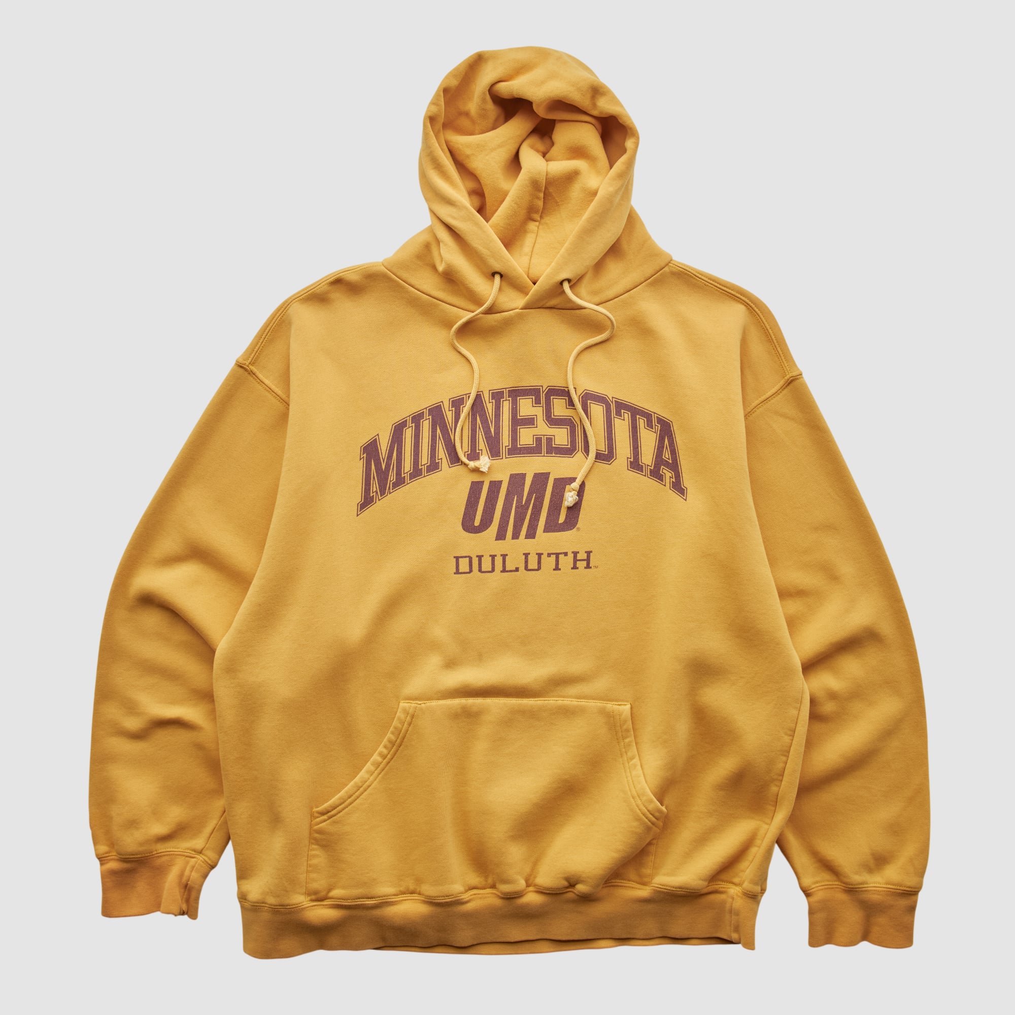 Minnesota Duluth Bulldogs Jansport 2000s Hooded Pullover Sweatshirt - Yellow - M