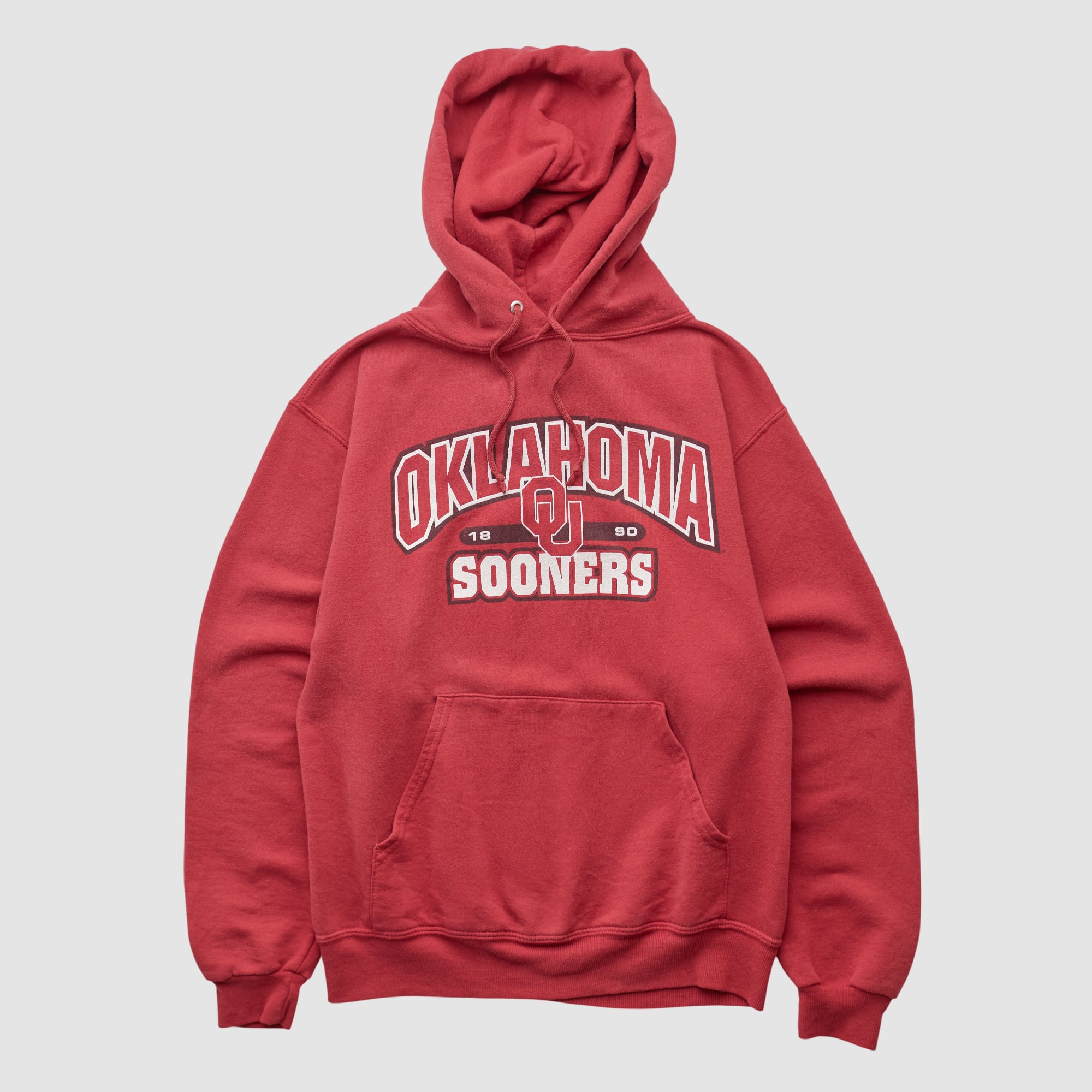 Oklahoma Sooners Jerzees 2000s Hooded Pullover Sweatshirt - Red - XS