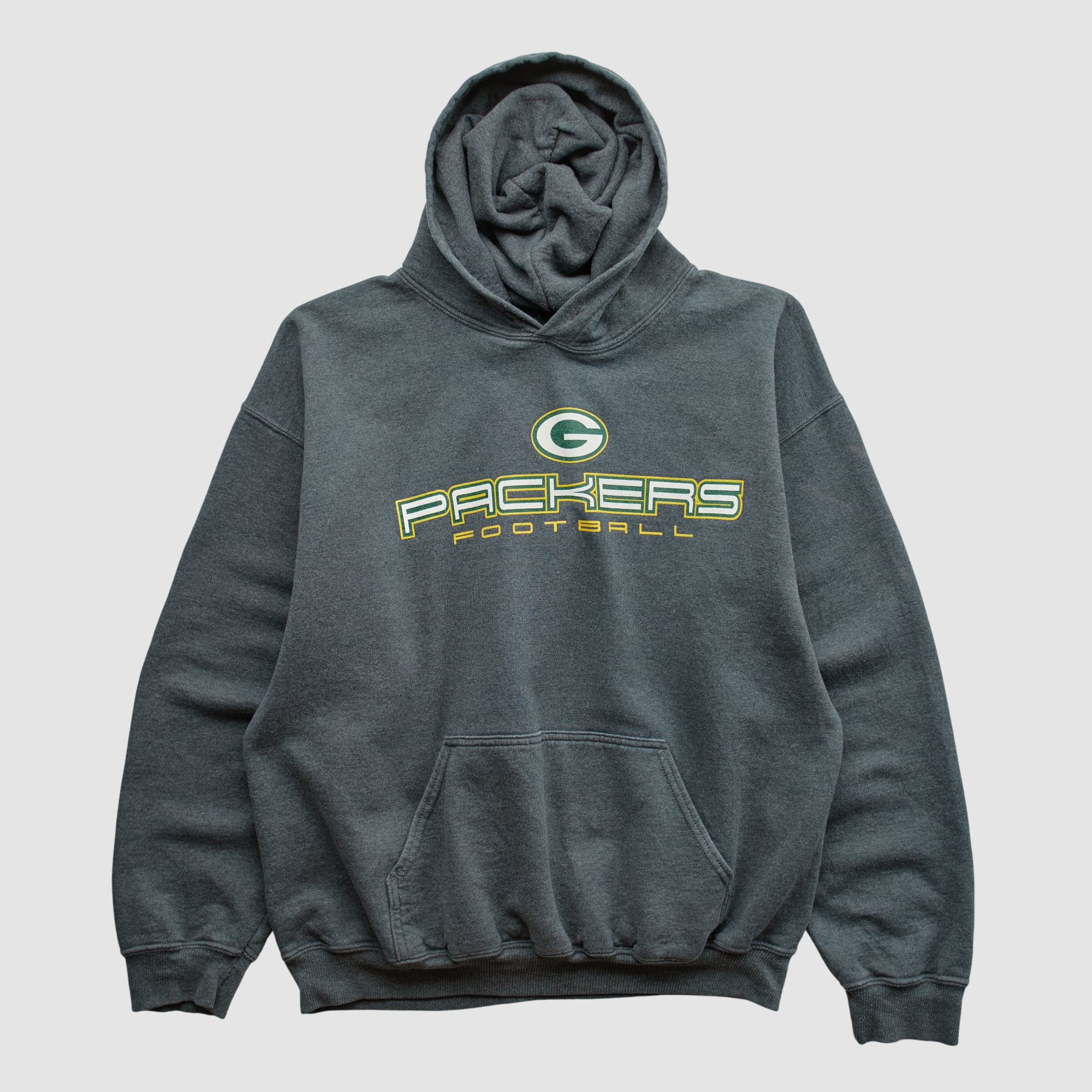 Green Bay Packers NFL 2010s Hooded Pullover Sweatshirt - Dark Heather Gray - M