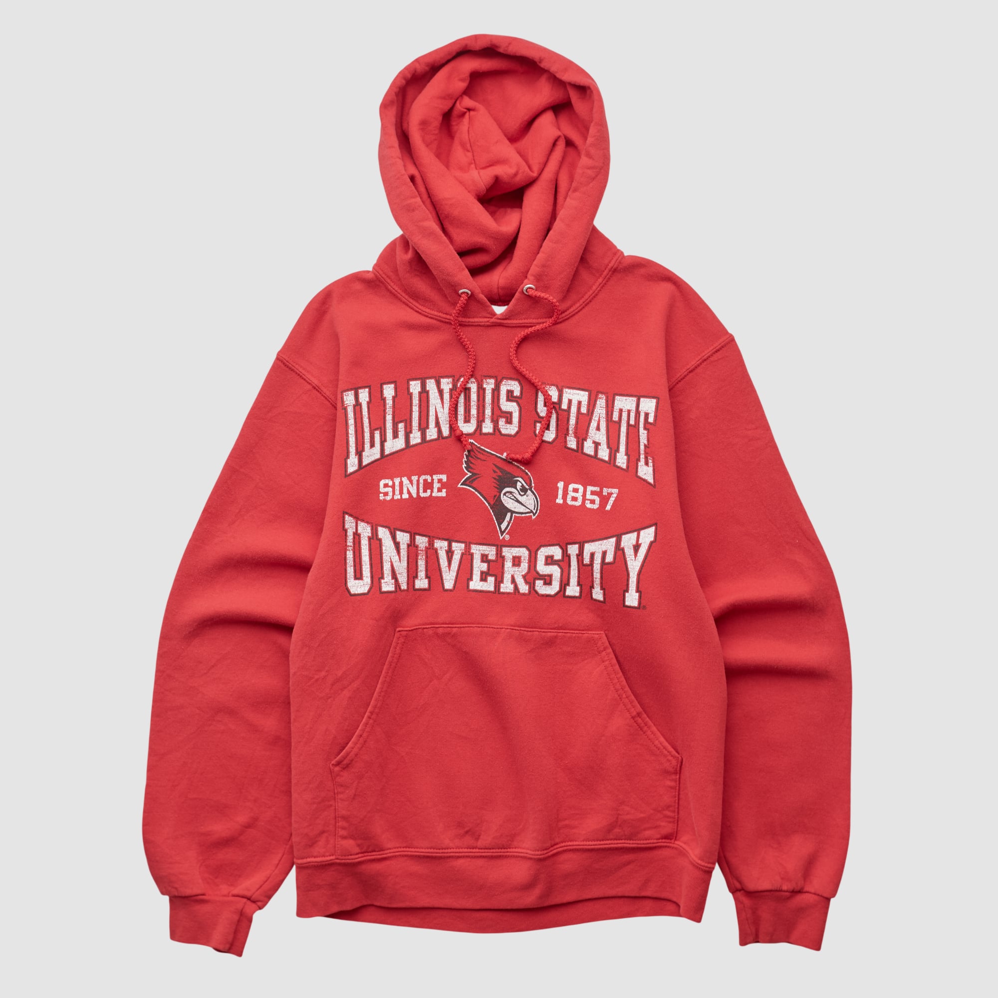 Illinois State Redbirds Jerzees 2000s Hooded Pullover Sweatshirt - Red - XS