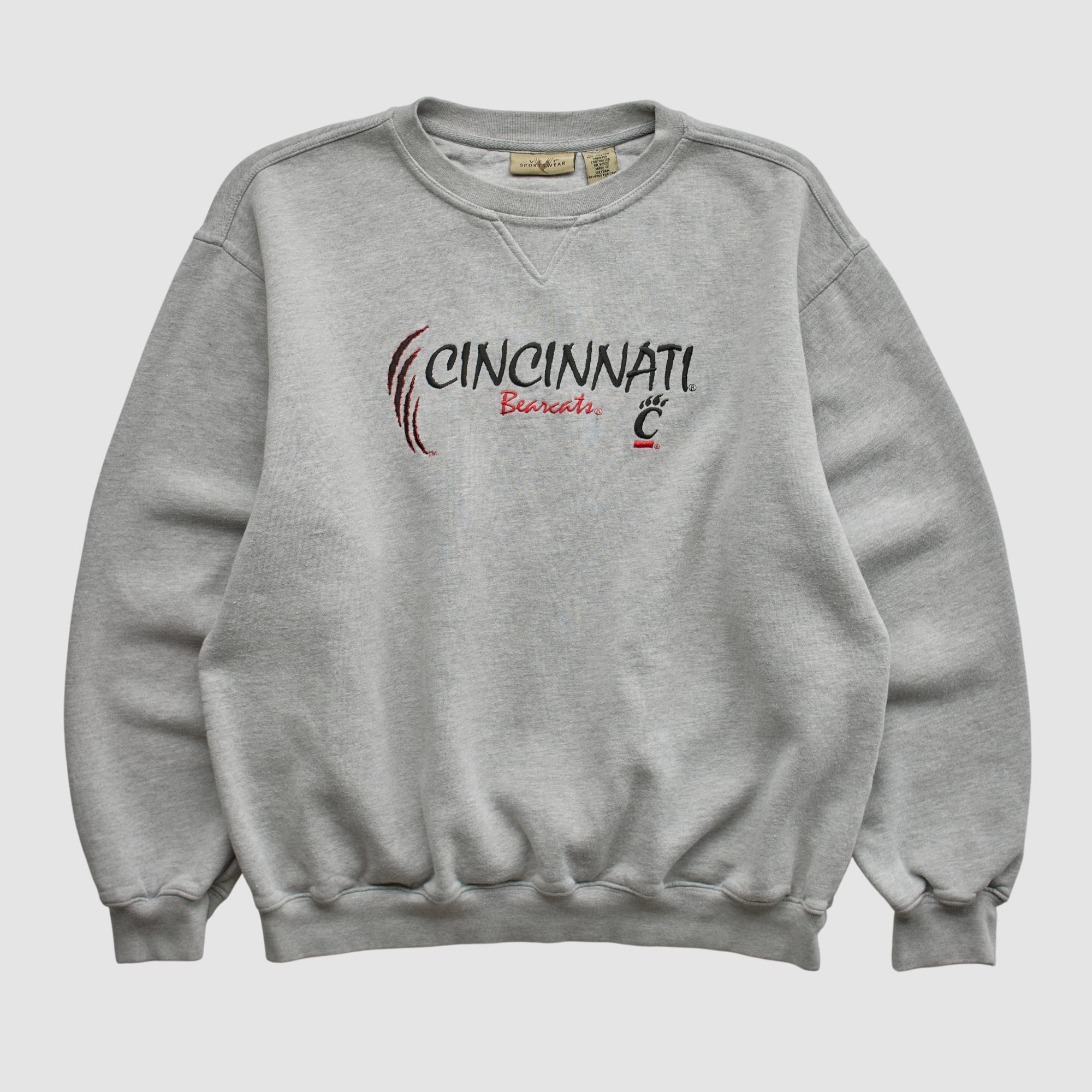 Cincinnati Bearcats Vessi Sportswear 2000s Pullover Sweatshirt - Heather Gray - S