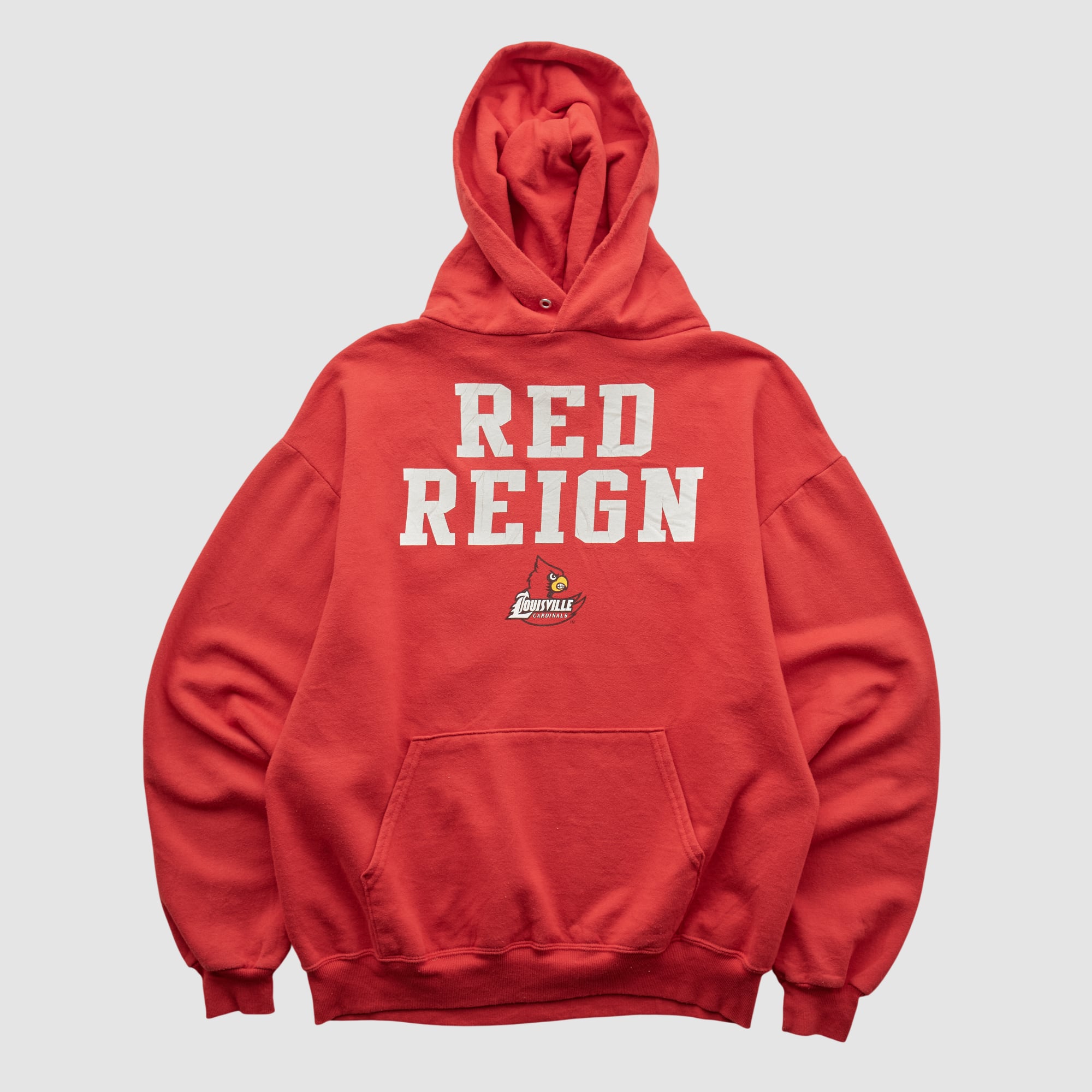 Louisville Cardinals Jerzees 2000s Hooded Pullover Sweatshirt - Red - S