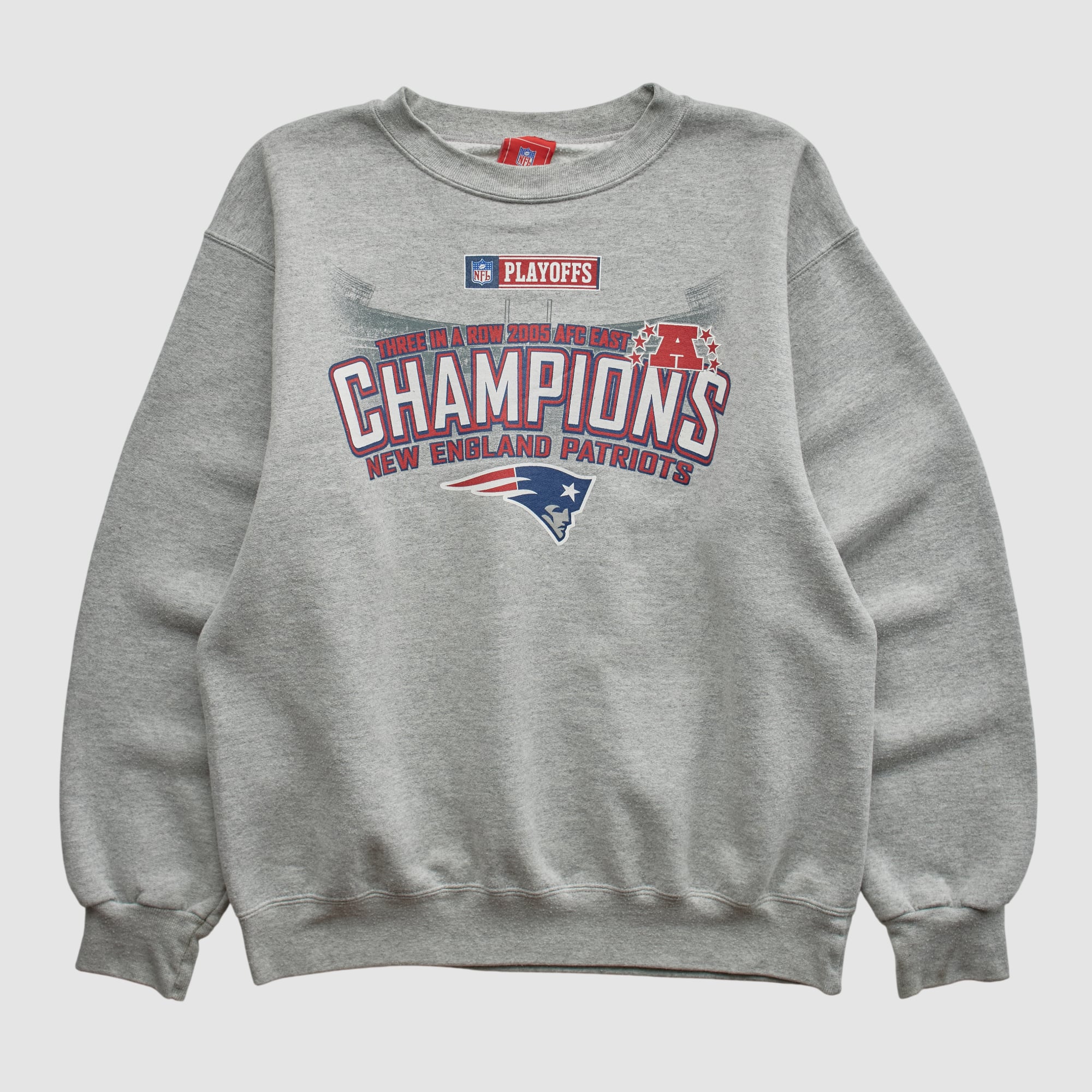 New England Patriots NFL 2005 Pullover Sweatshirt - Heather Gray - S