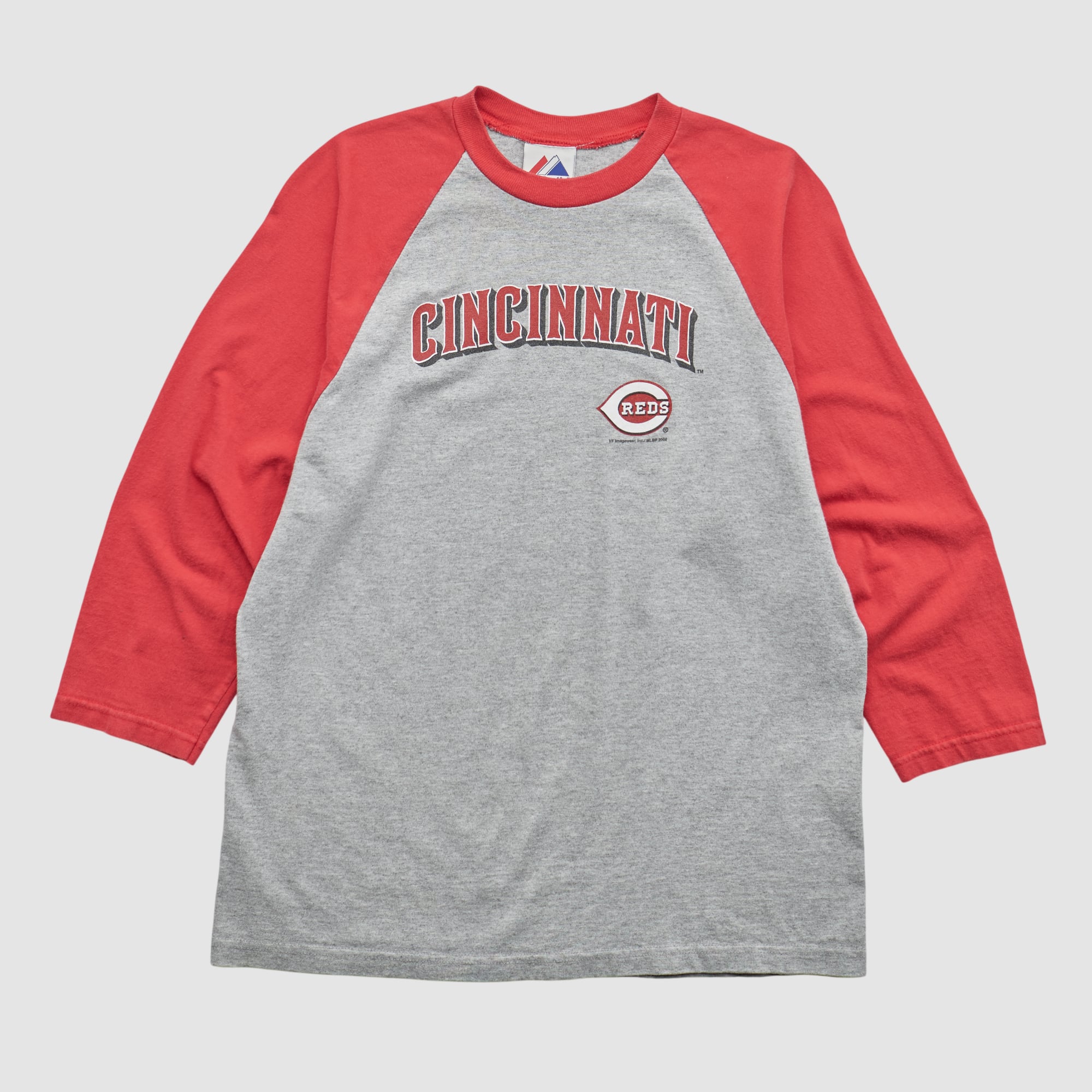 Cincinnati Reds Majestic 2004 T-shirt - Heather Gray - S