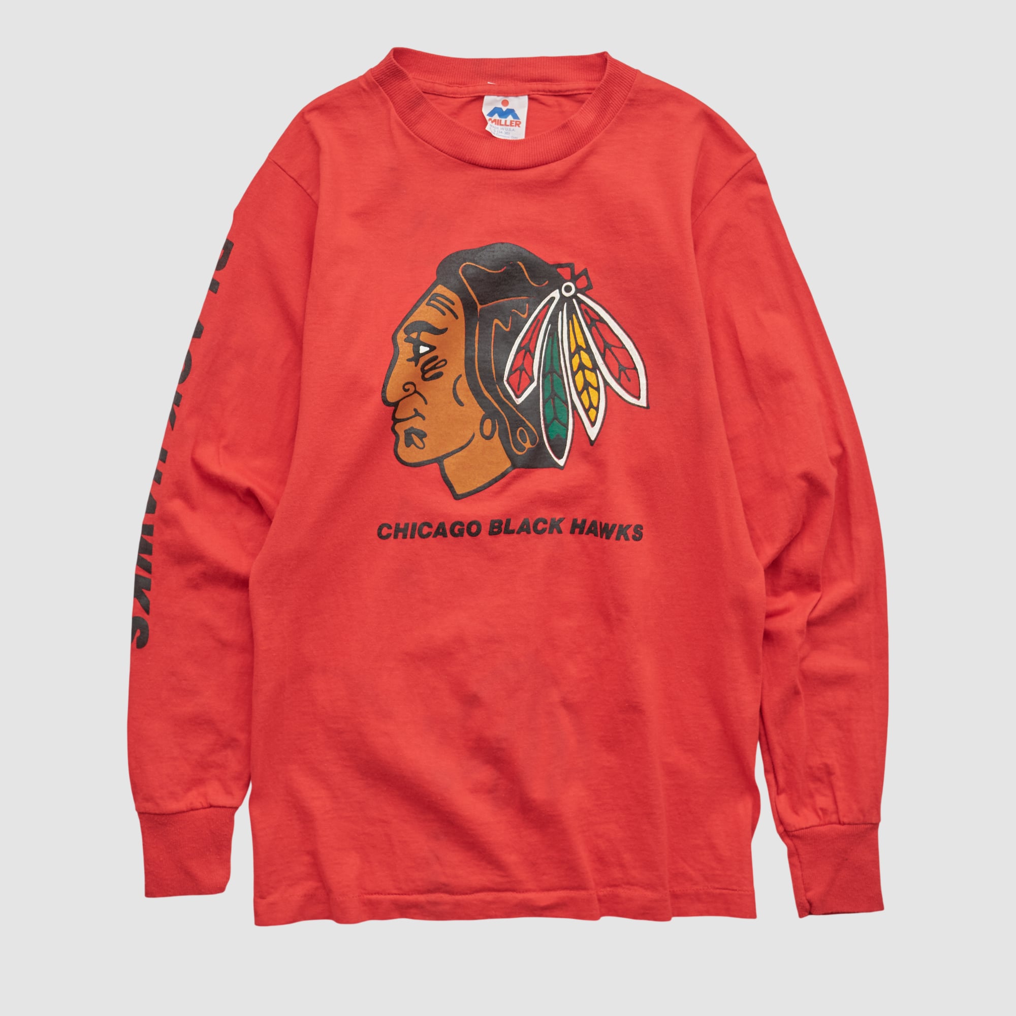 Chicago Blackhawks Miller 90s Long Sleeve T-shirt - Red - Yth L