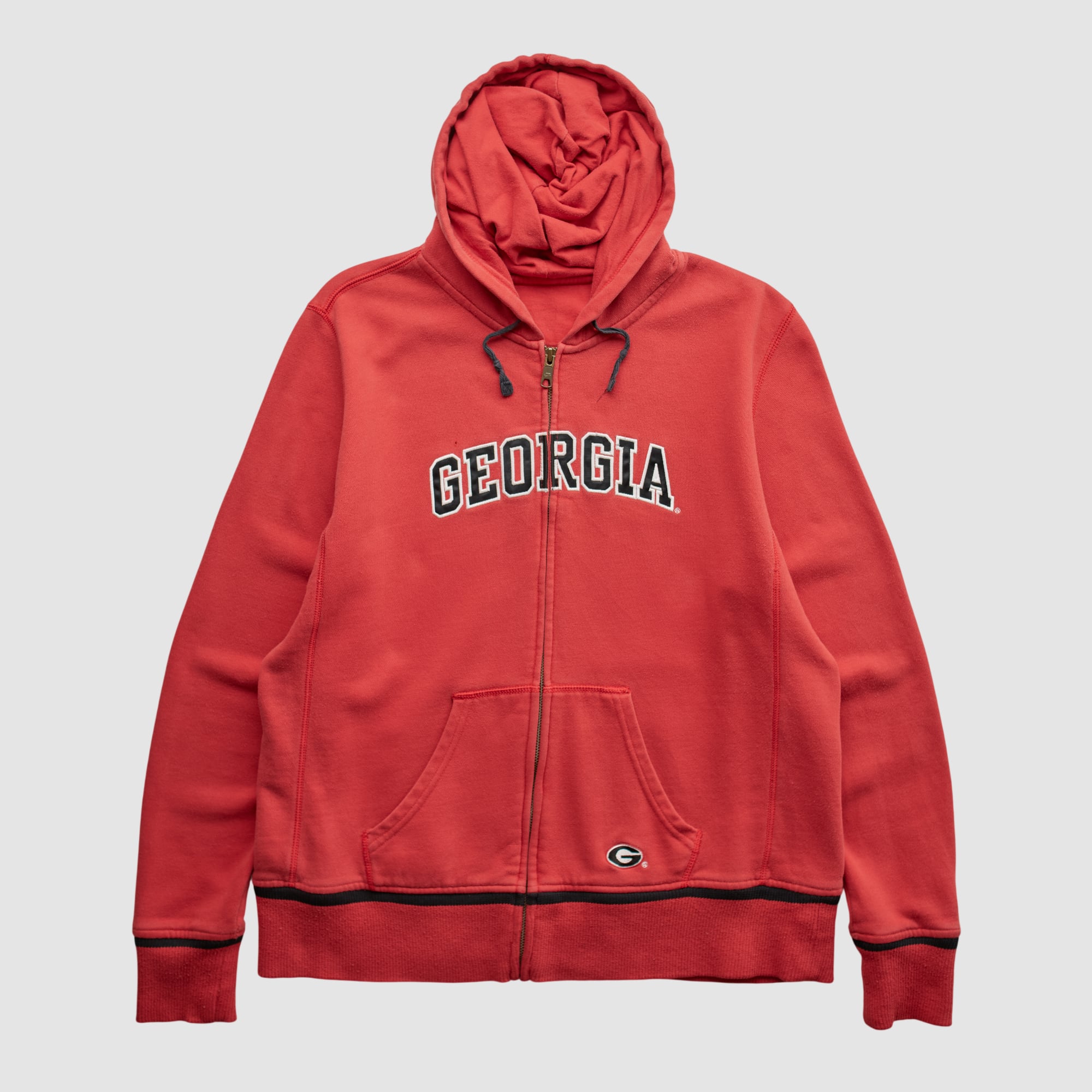 Georgia Bulldogs Nike 2000s Hooded Full Zip Sweatshirt - Red - S