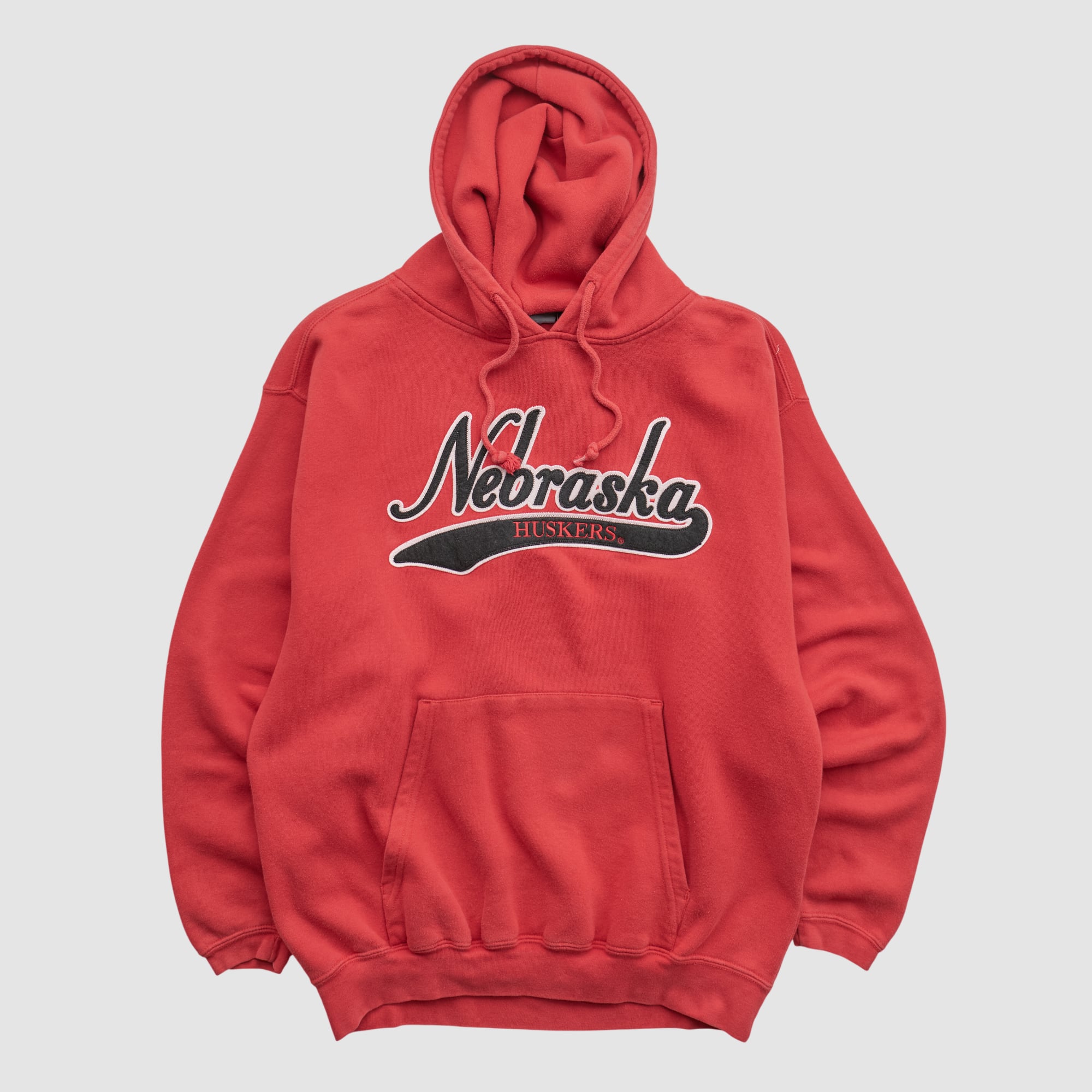 Nebraska Huskers Varsity Athletic 2010s Hooded Pullover Sweatshirt - Red - S
