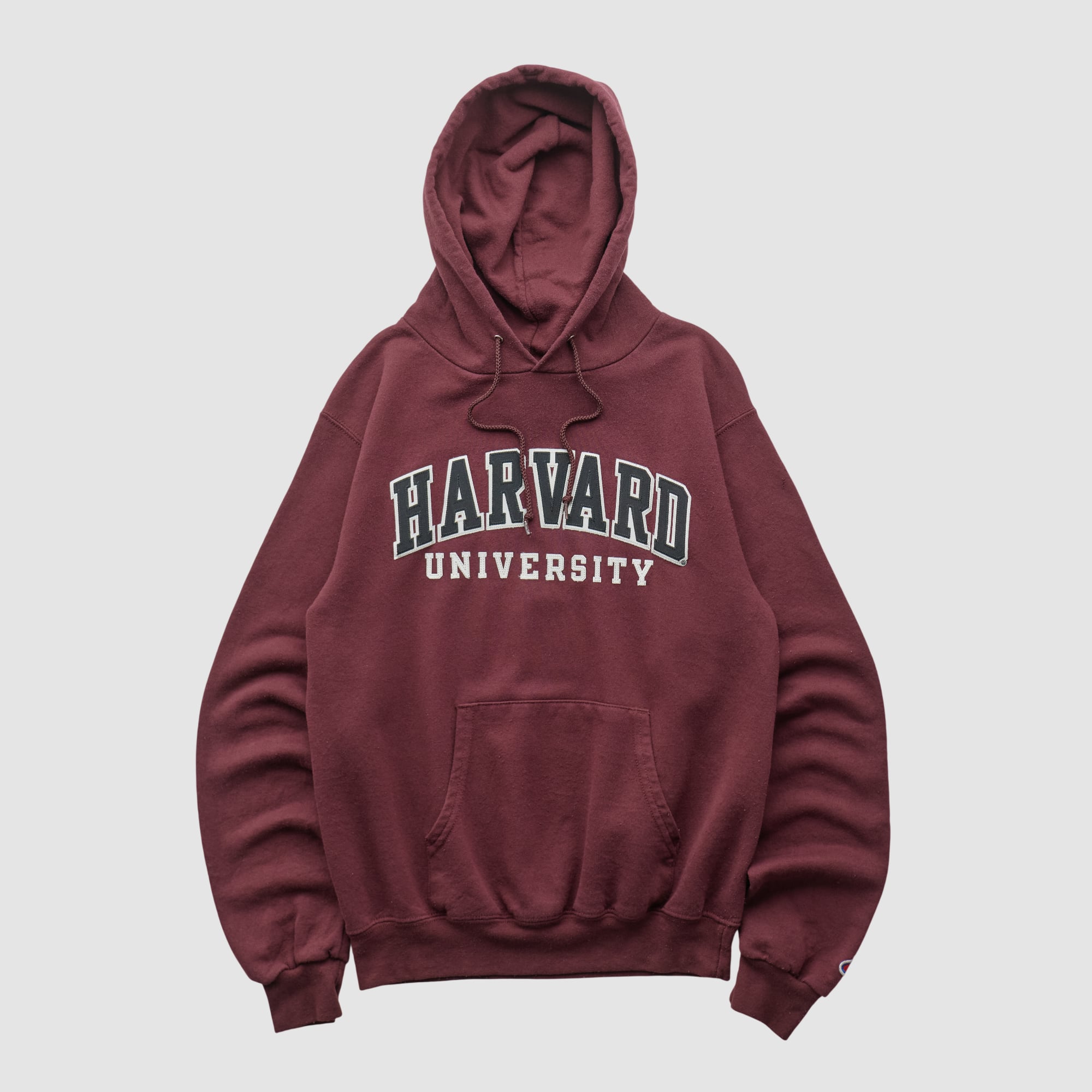 Harvard Crimson Champion 2000s Hooded Pullover Sweatshirt - Maroon - XS