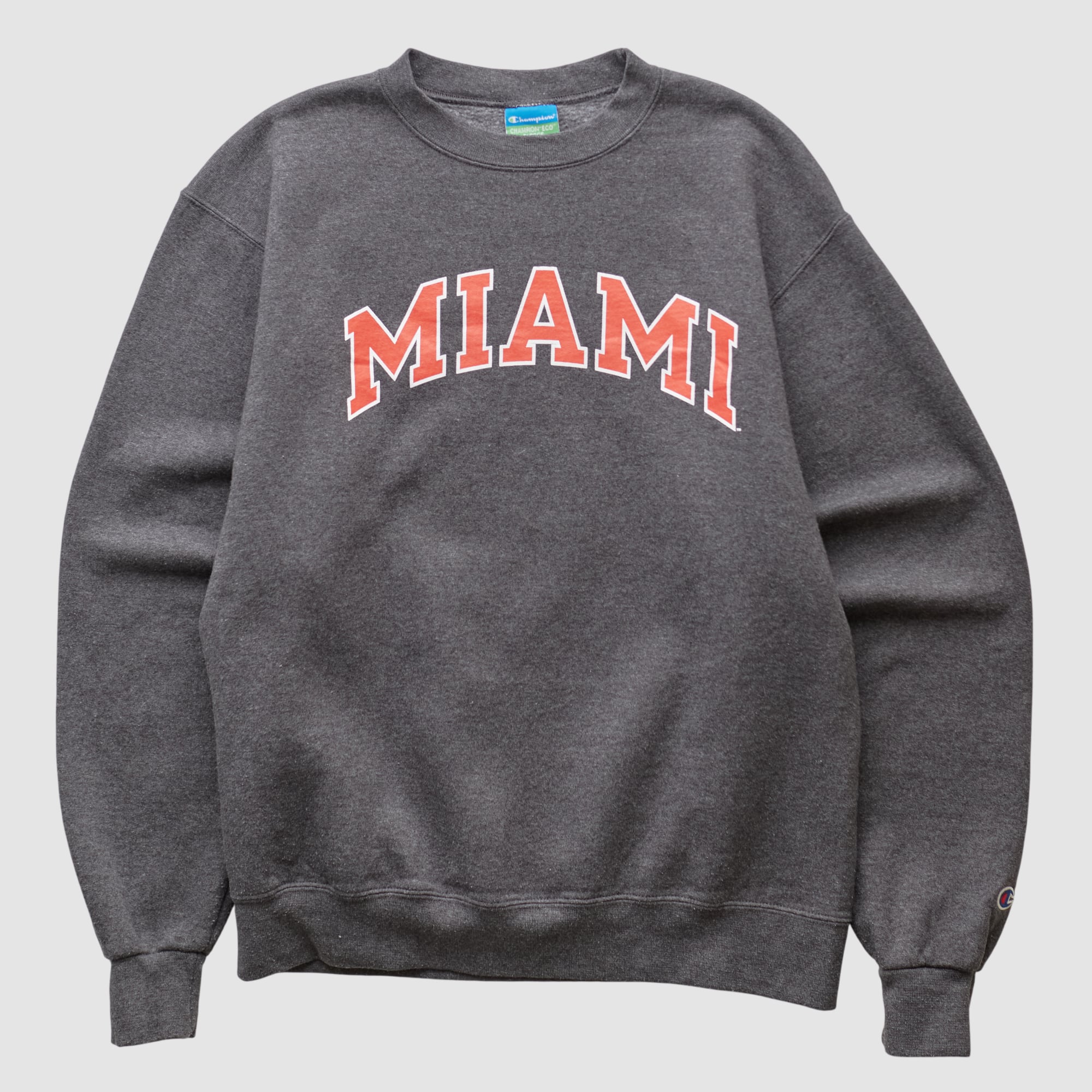 Miami University RedHawks Champion 2010s Pullover Sweatshirt - Dark Heather Gray - S