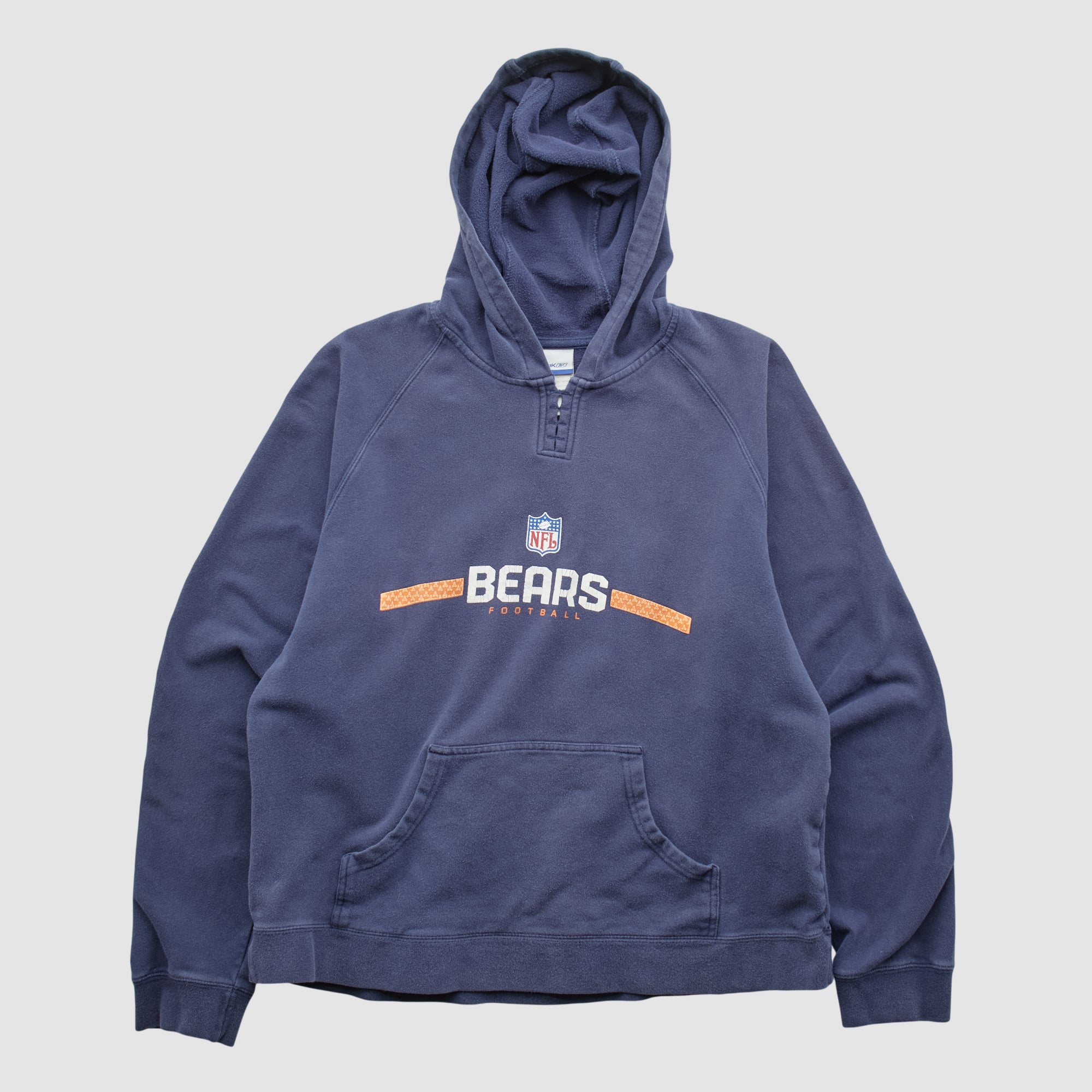 Chicago Bears Reebok 2000s Hooded Pullover Sweatshirt - Navy - XS