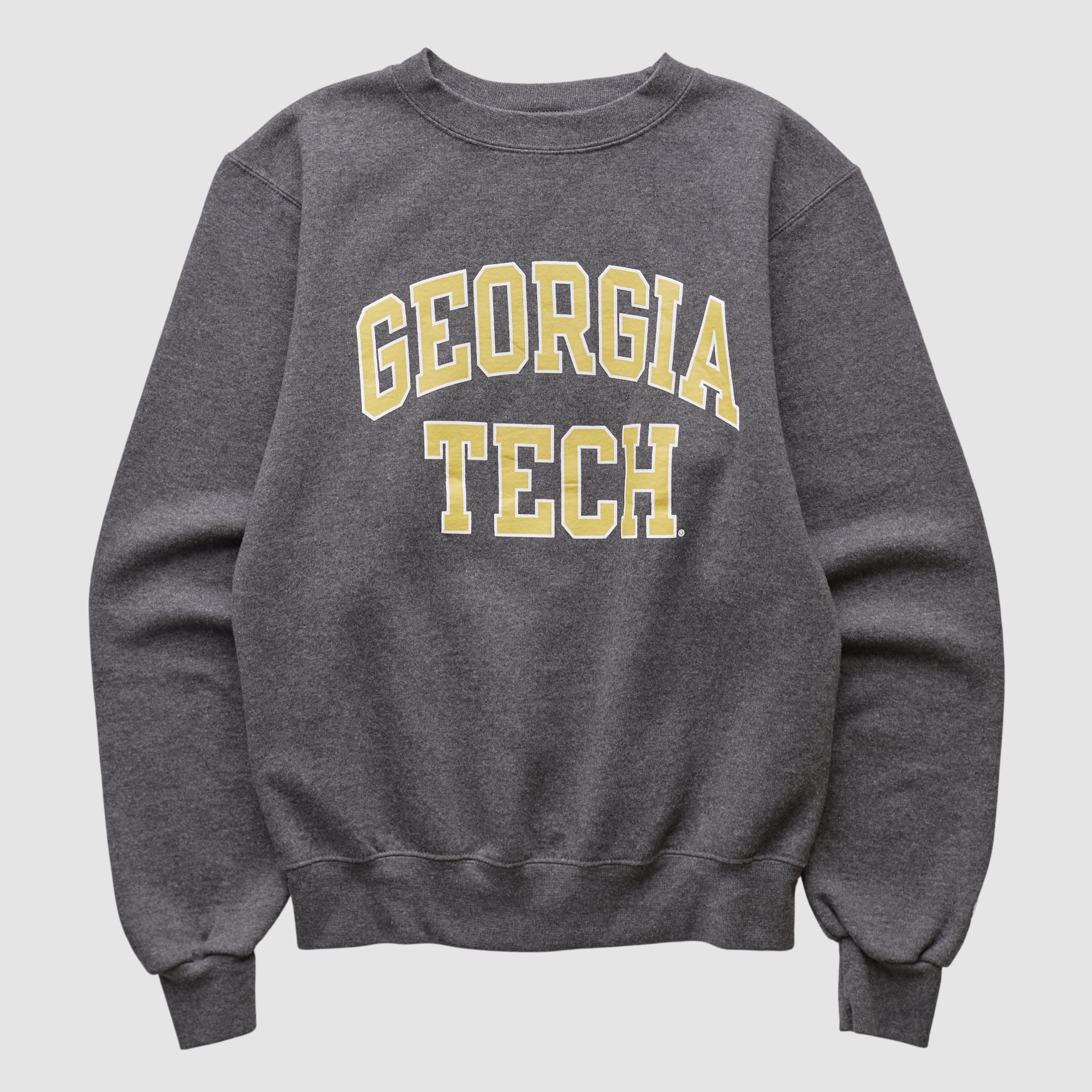Georgia Tech Yellow Jackets Champion 2000s Pullover Sweatshirt - Dark Heather Gray - XXS