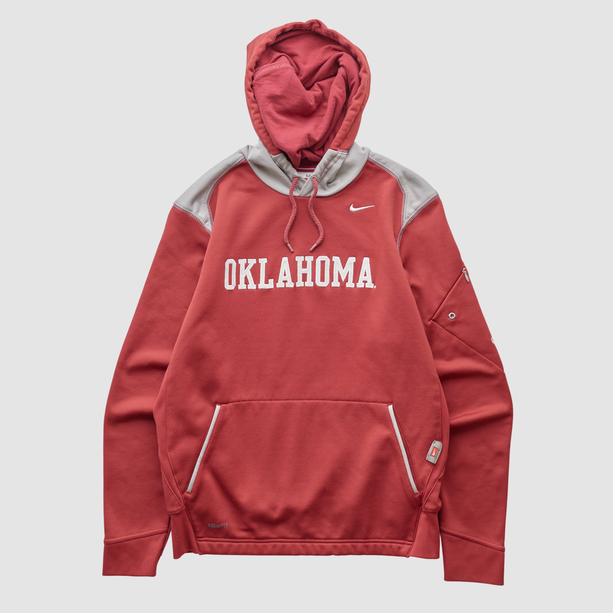 Oklahoma Sooners Nike 2000s Hooded Pullover Sweatshirt - Red - XS