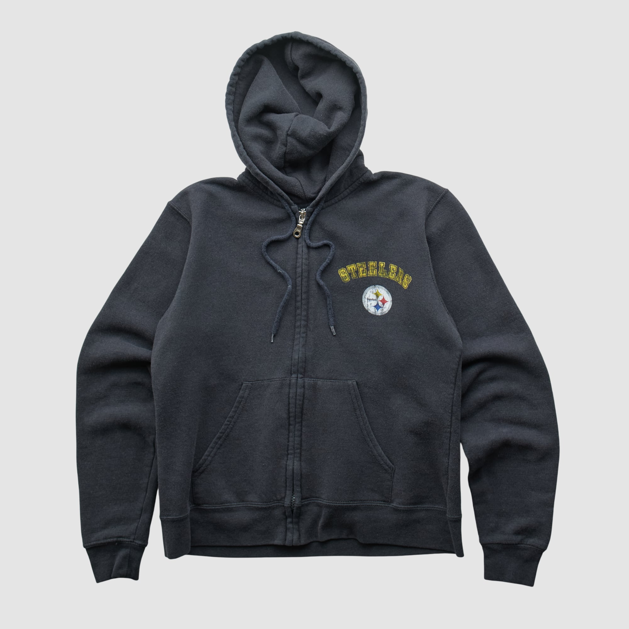 Pittsburgh Steelers NFL 2000s Hooded Full Zip Sweatshirt - Black - XS