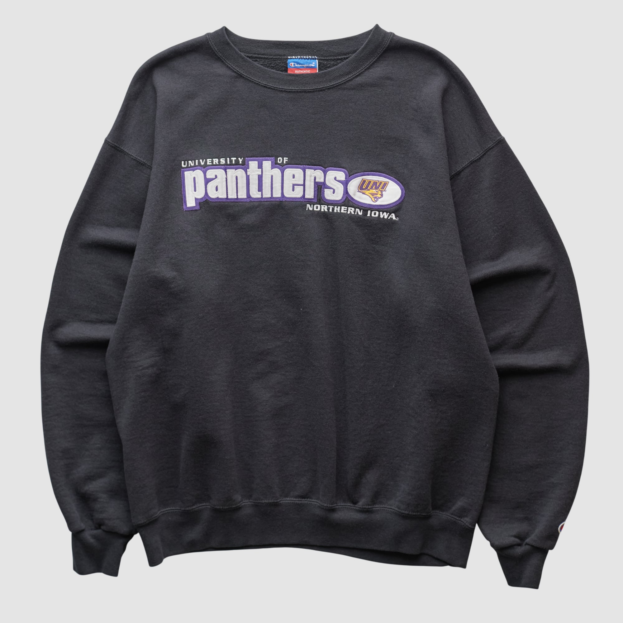 Northern Iowa Panthers Champion 2000s Pullover Sweatshirt - Black - S