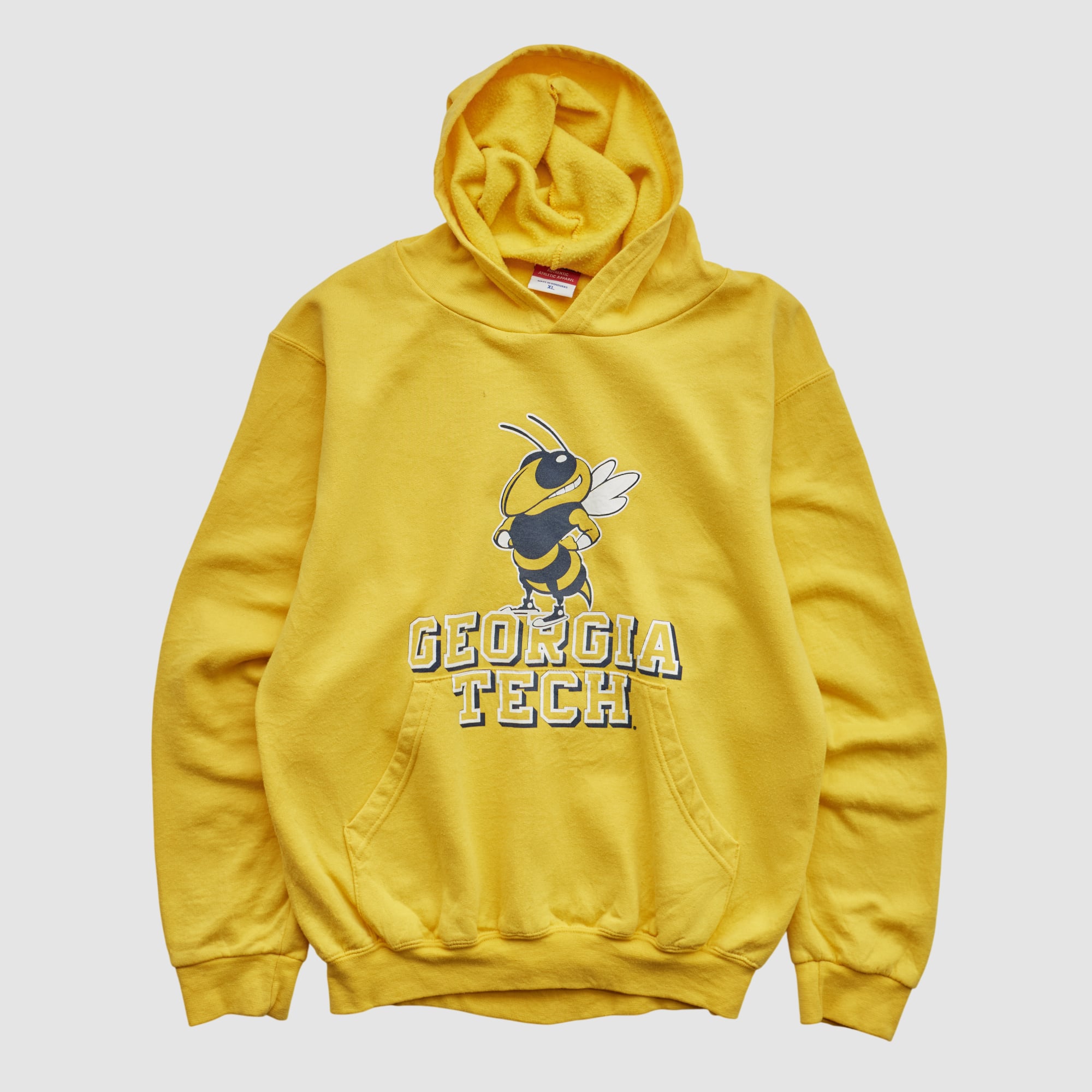 Georgia Tech Yellow Jackets Champion 2000s Hooded Pullover Sweatshirt - Yellow - XS