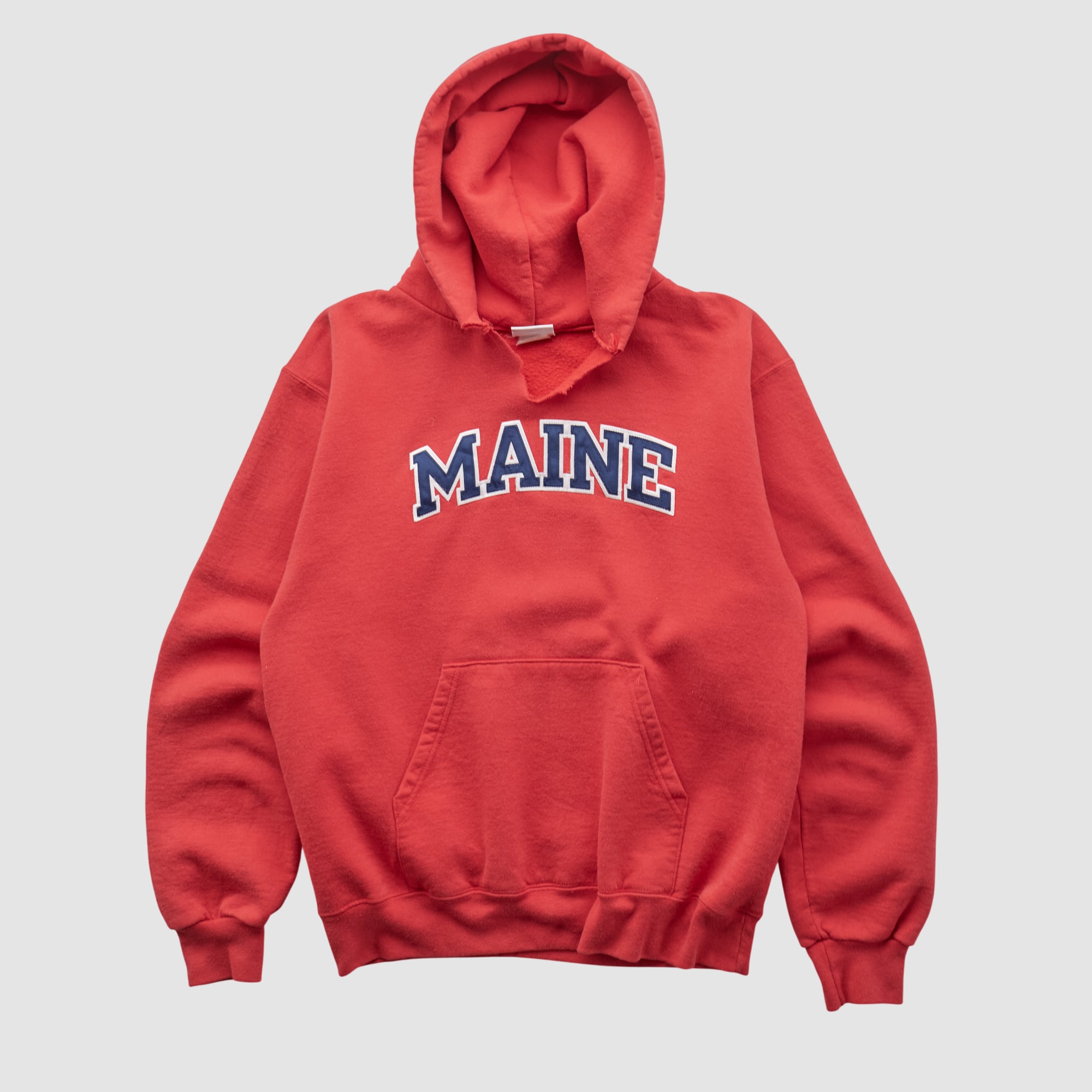 Maine Black Bears Champion 2000s Hooded Pullover Sweatshirt - Red - XS