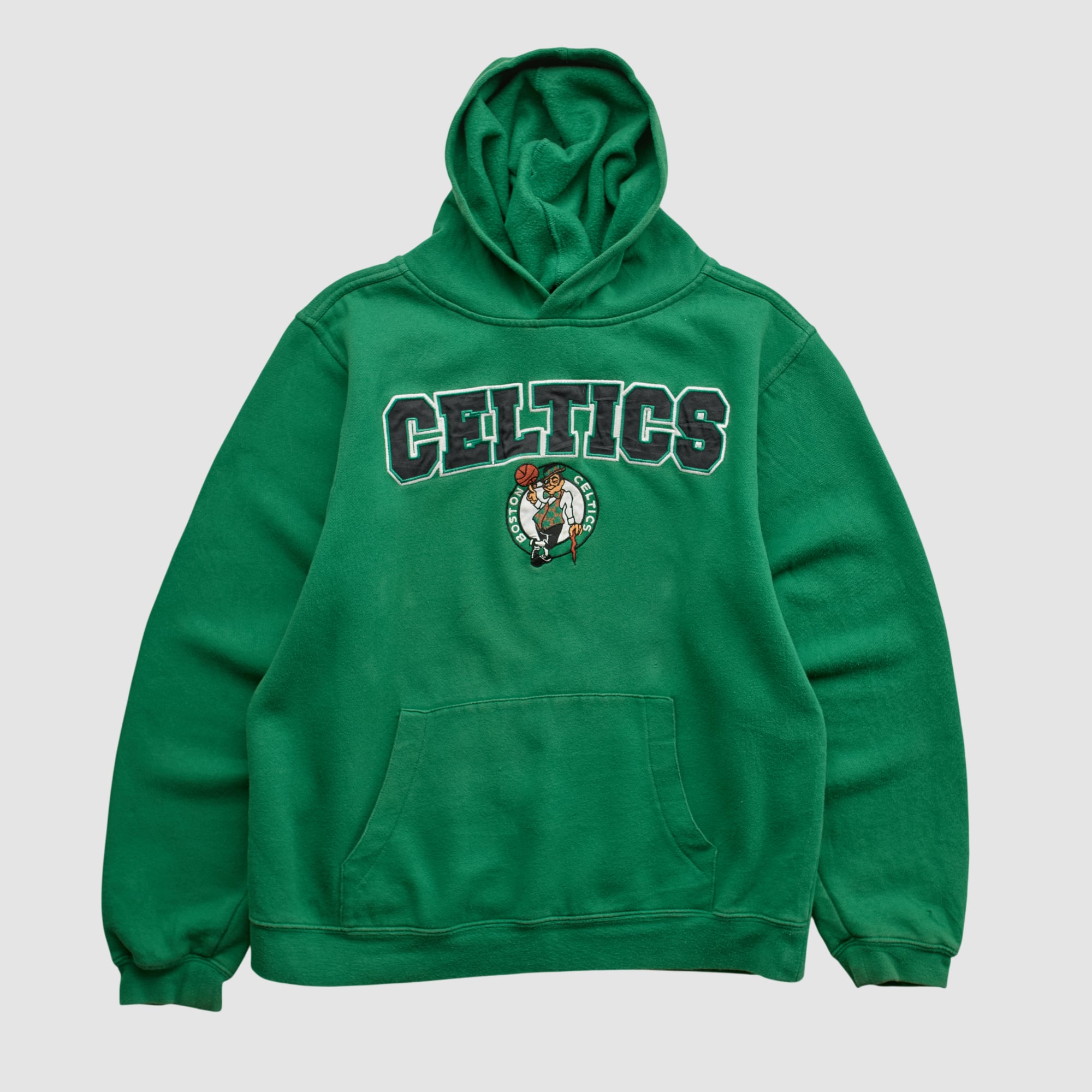 Boston Celtics Adidas 2000s Hooded Pullover Sweatshirt - Green - XS