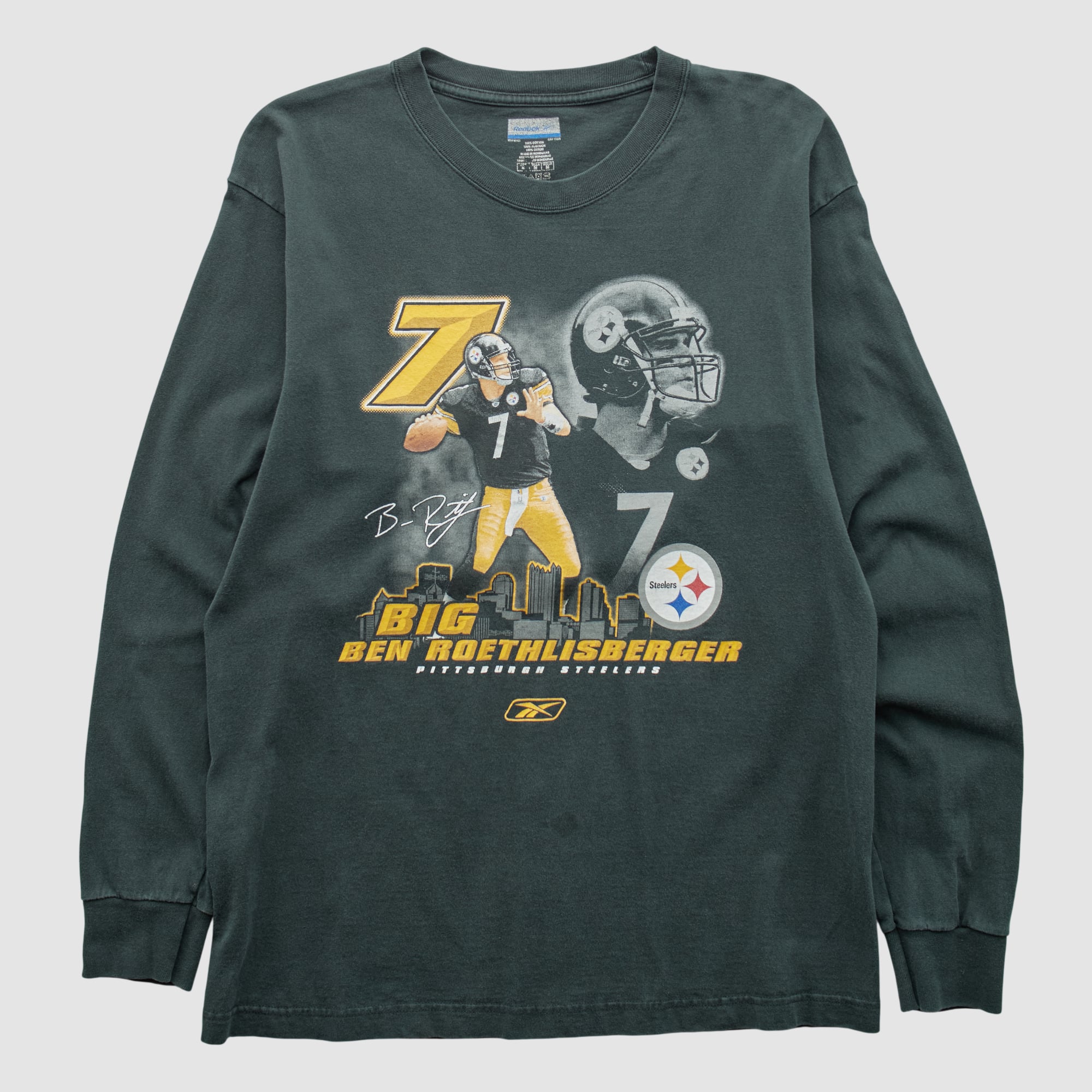 Ben Roethlisberger Reebok 2000s Long Sleeve T-shirt - Black - M