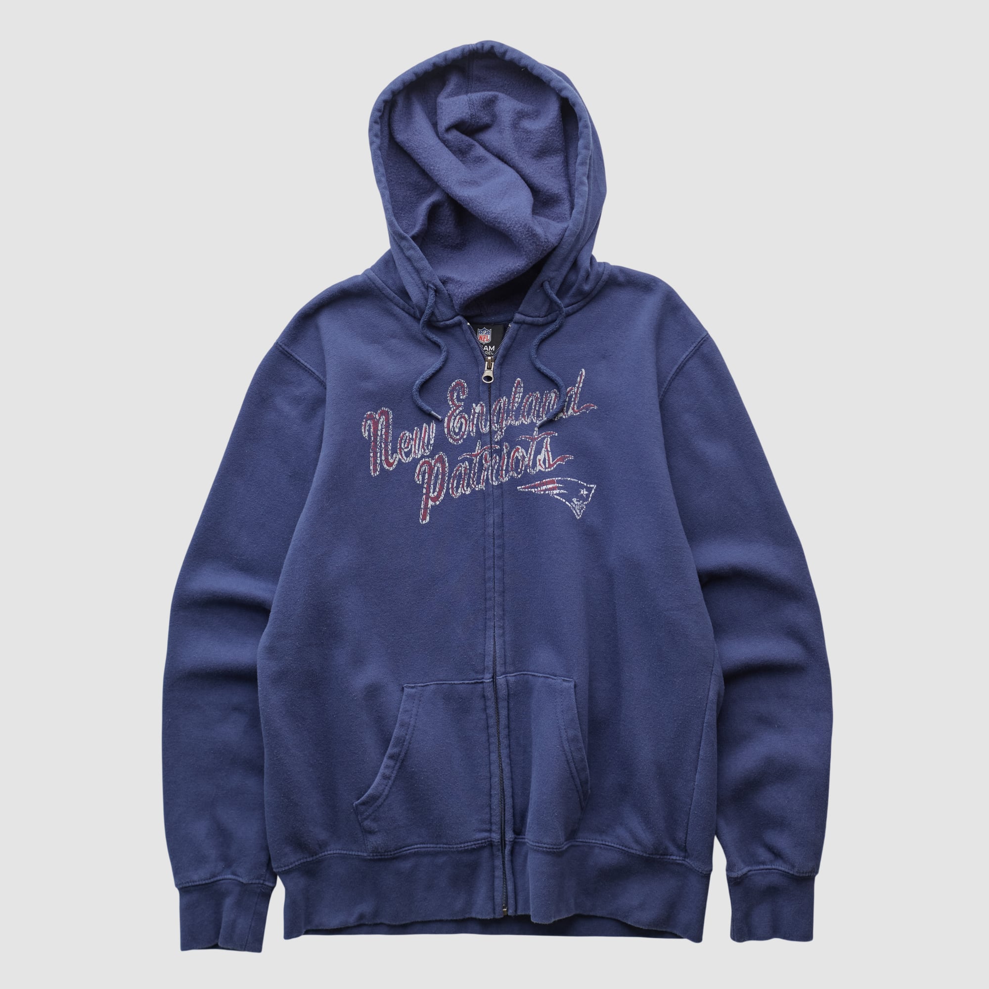 New England Patriots NFL 2010s Hooded Full Zip Sweatshirt - Navy - S