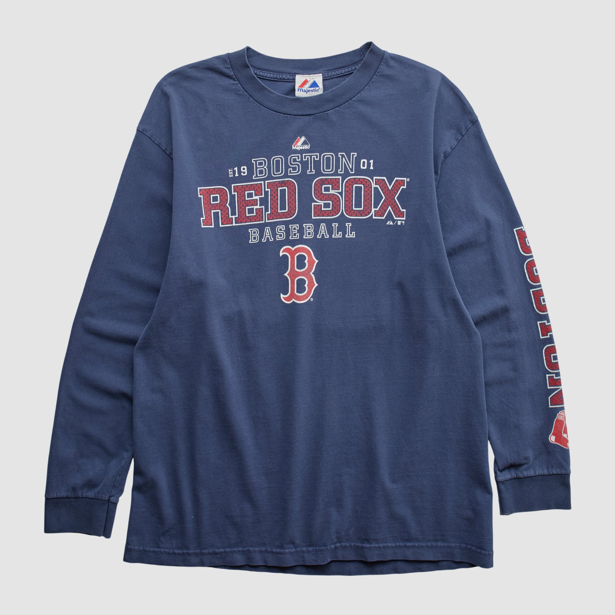 Boston Red Sox Majestic 2000s Long Sleeve T-shirt - Navy - M